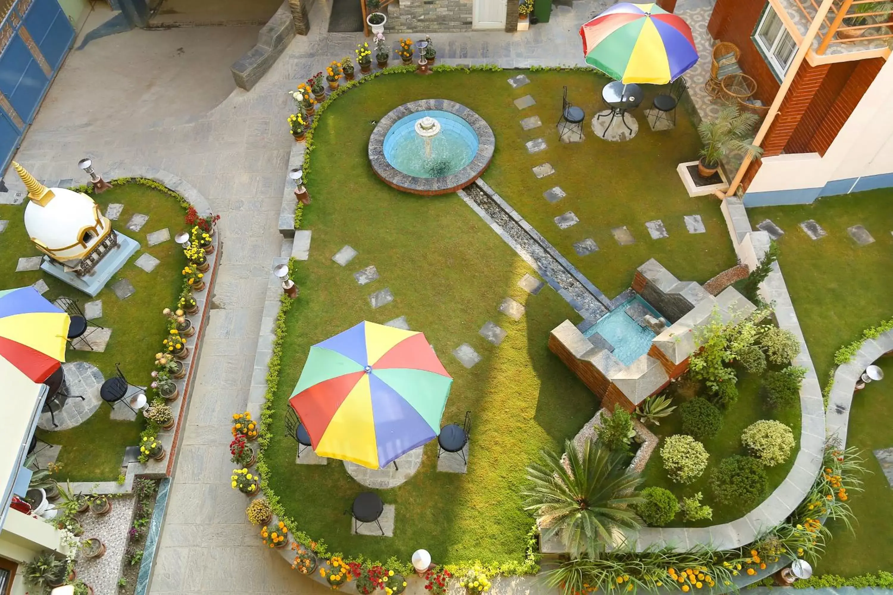 Garden view, Bird's-eye View in Kathmandu Garden Home