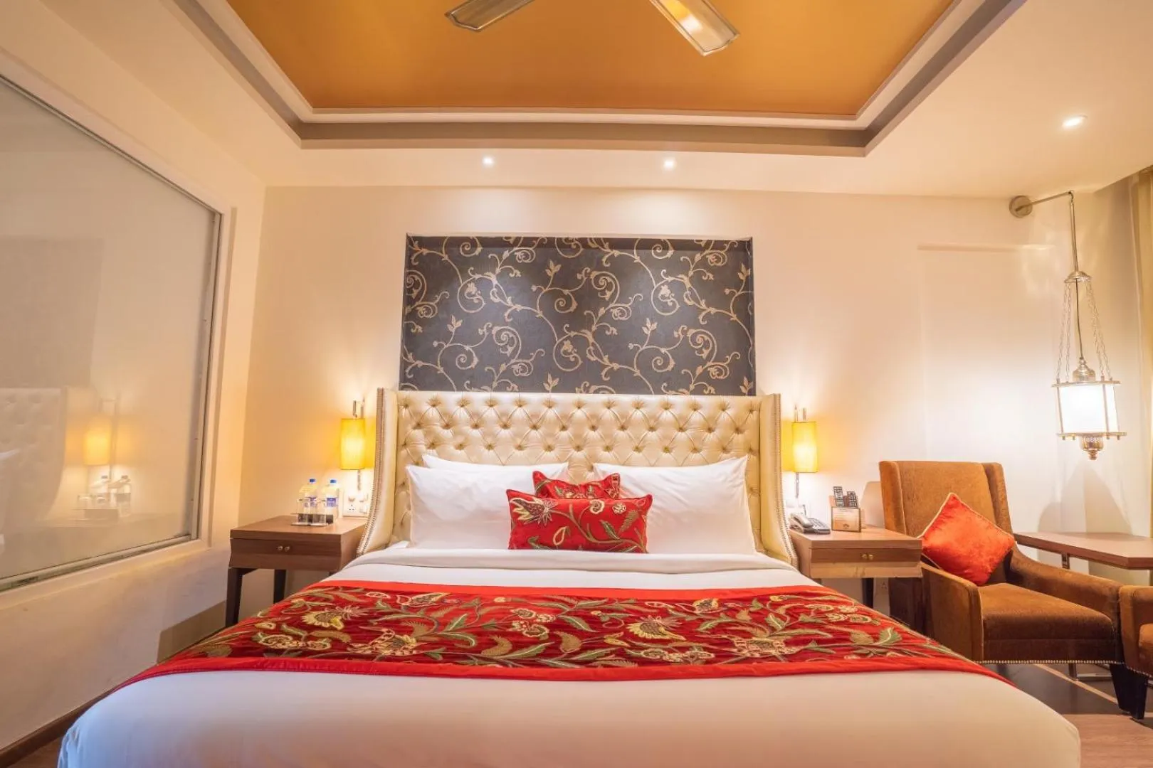 Photo of the whole room, Bed in Indraprastha Spa Resort