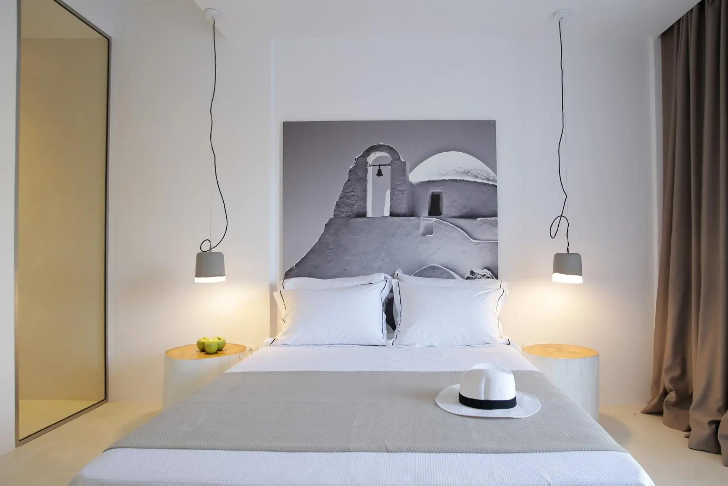 Bed, Room Photo in Livin Mykonos Hotel