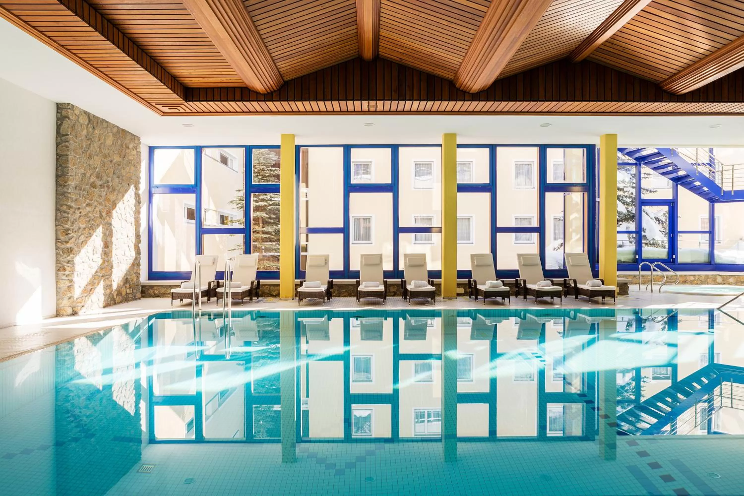 Swimming pool in Hotel Europa Suites St Moritz