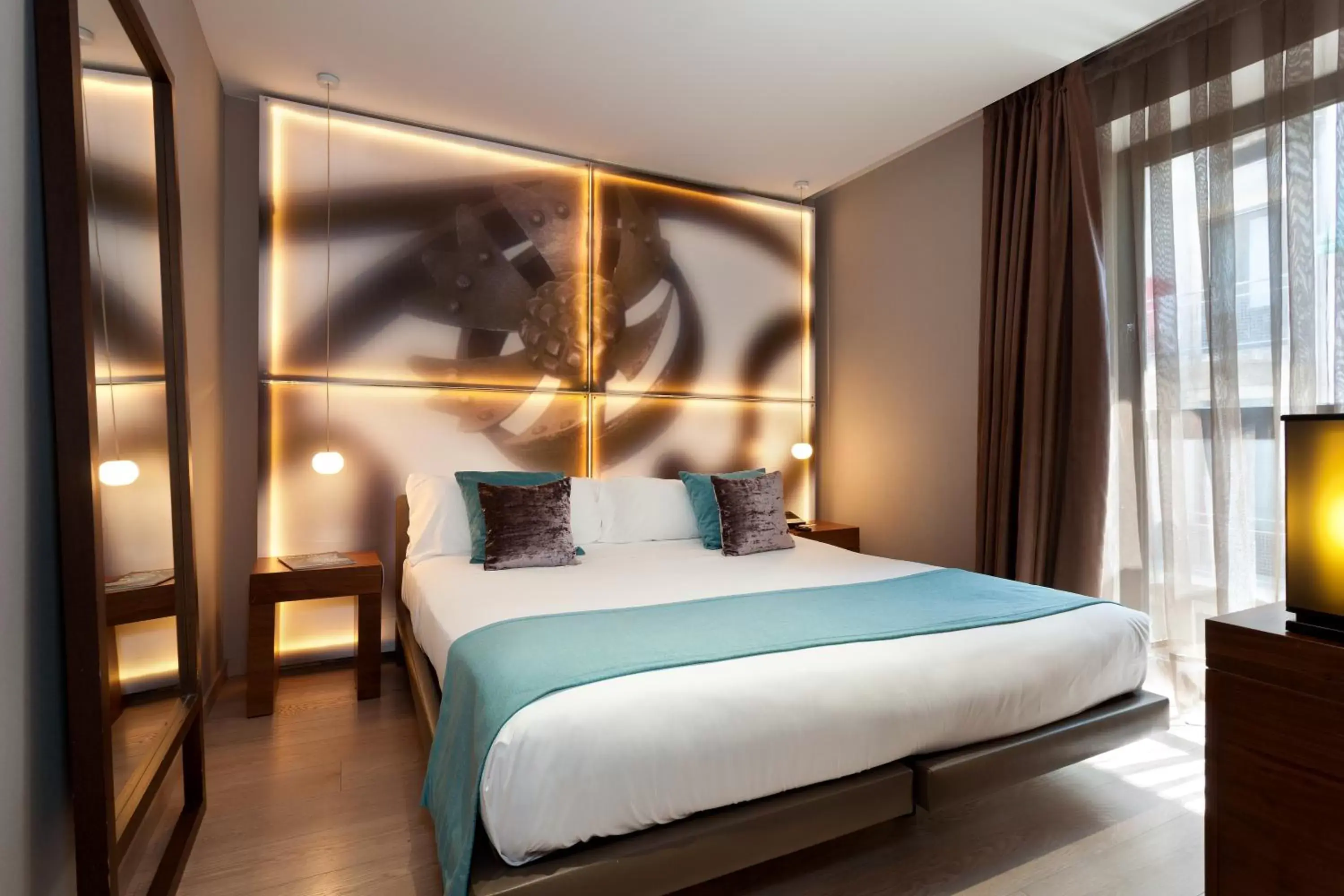 Bed in Hotel España Ramblas