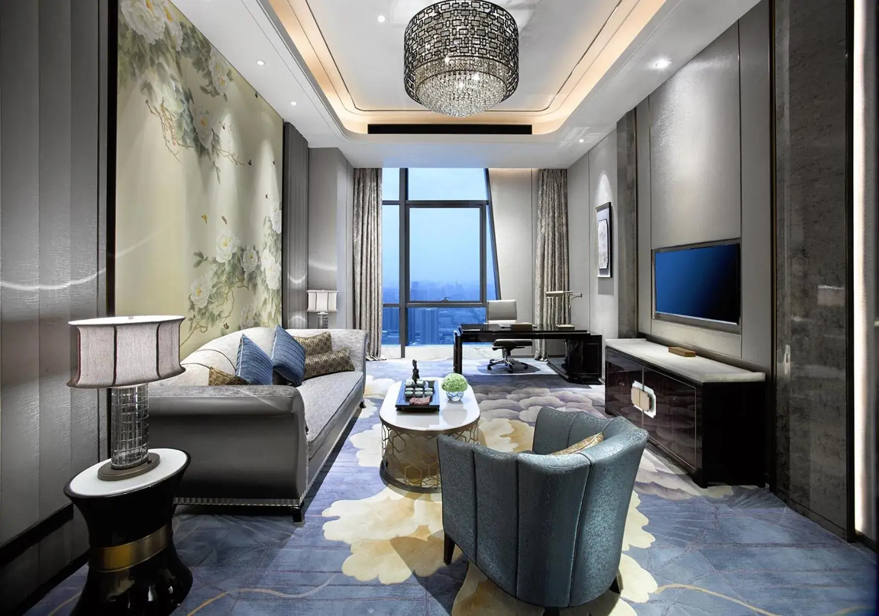 Living room, Seating Area in Wanda Vista Zhengzhou