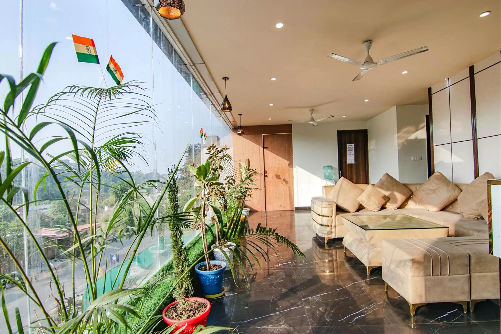 Seating area in FabHotel Crown Star