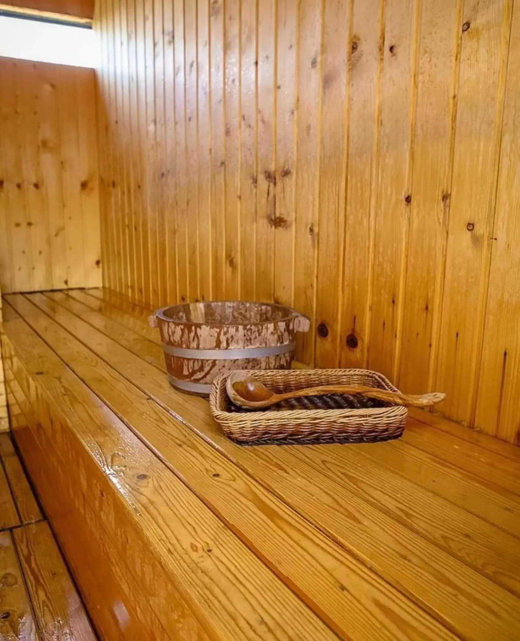 Sauna in Blu Cabin Poshtel