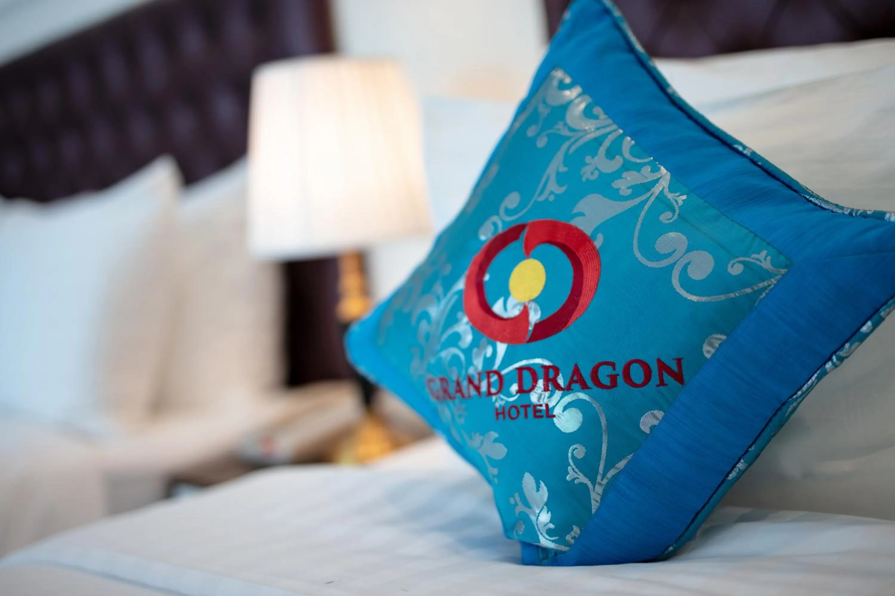 Property logo or sign, Bed in Grand Dragon Hotel Hanoi