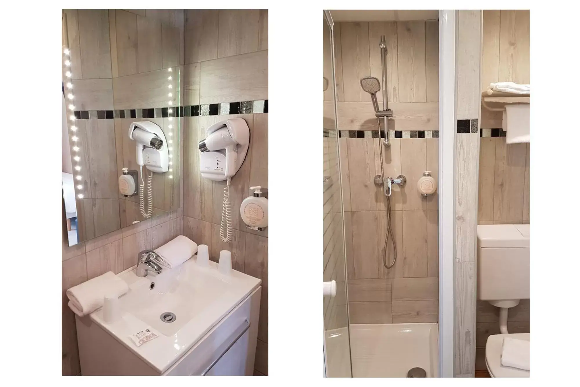 Shower, Bathroom in The Originals Boutique, Hôtel Neptune, Berck-sur-Mer (Inter-Hotel)