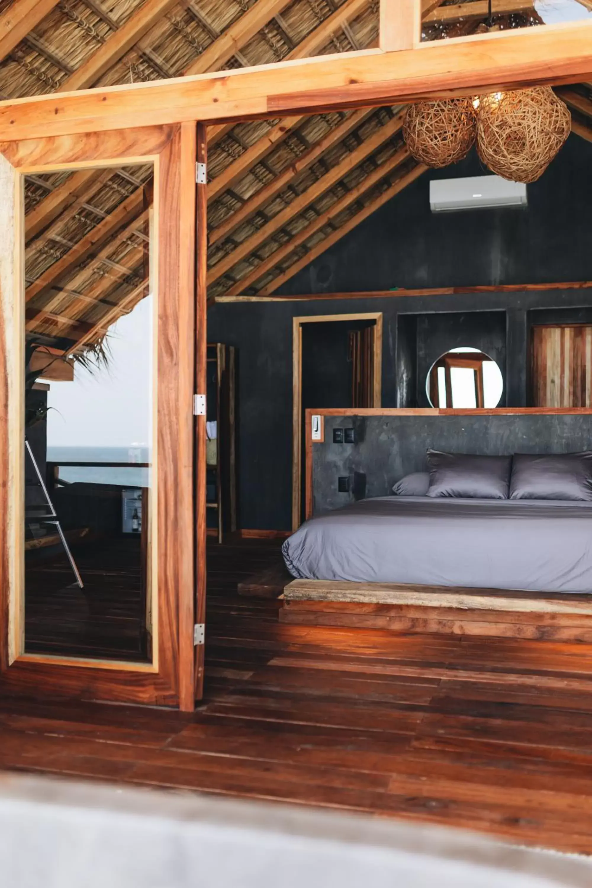 Bed in Naked Hotel Zipolite -Adults Only-