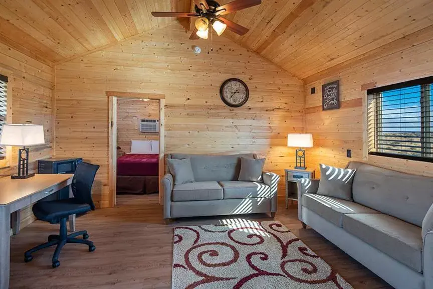 Living room, Seating Area in Cabins at Grand Canyon West