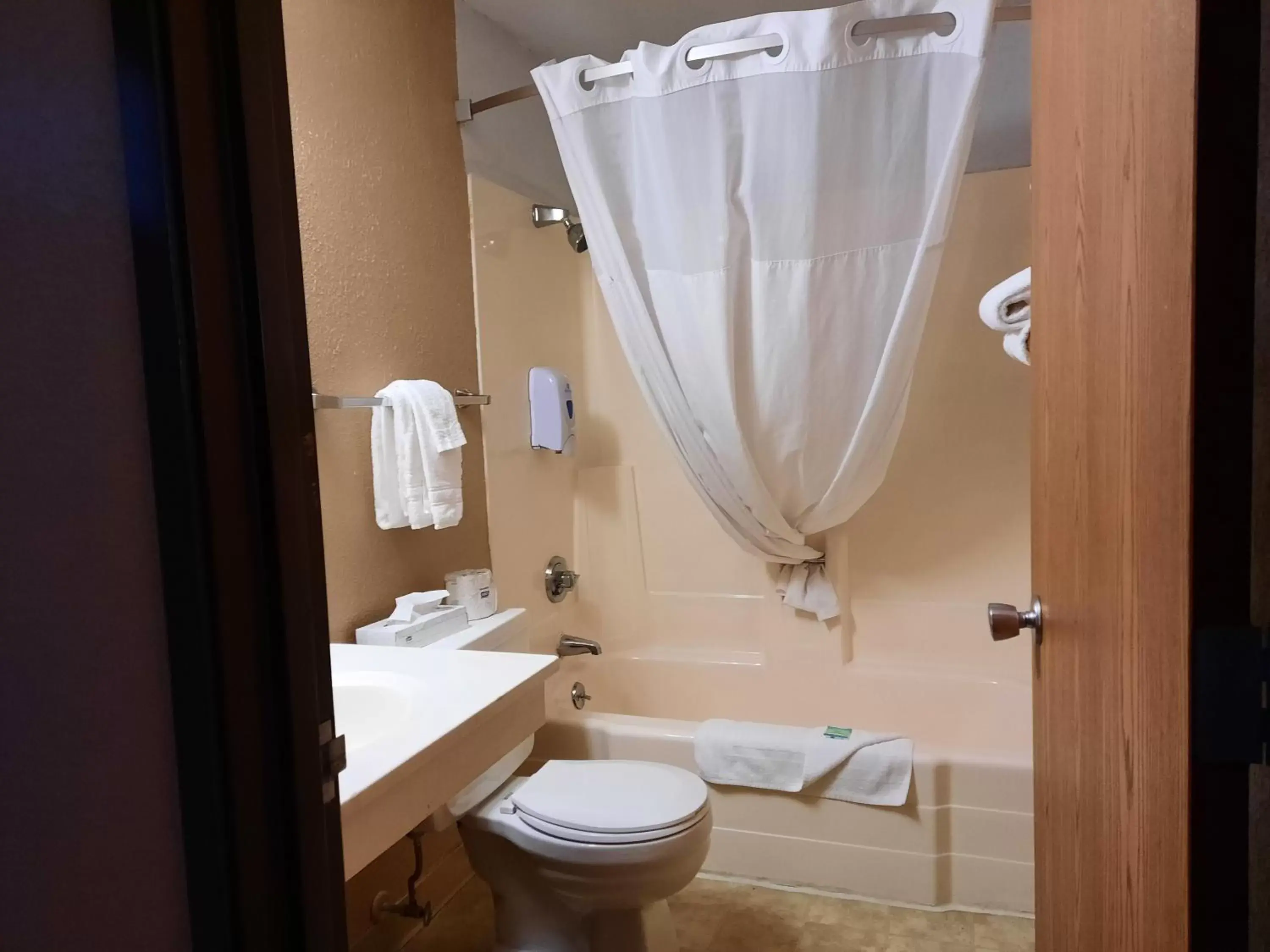 Bathroom in Super 8 by Wyndham Watertown