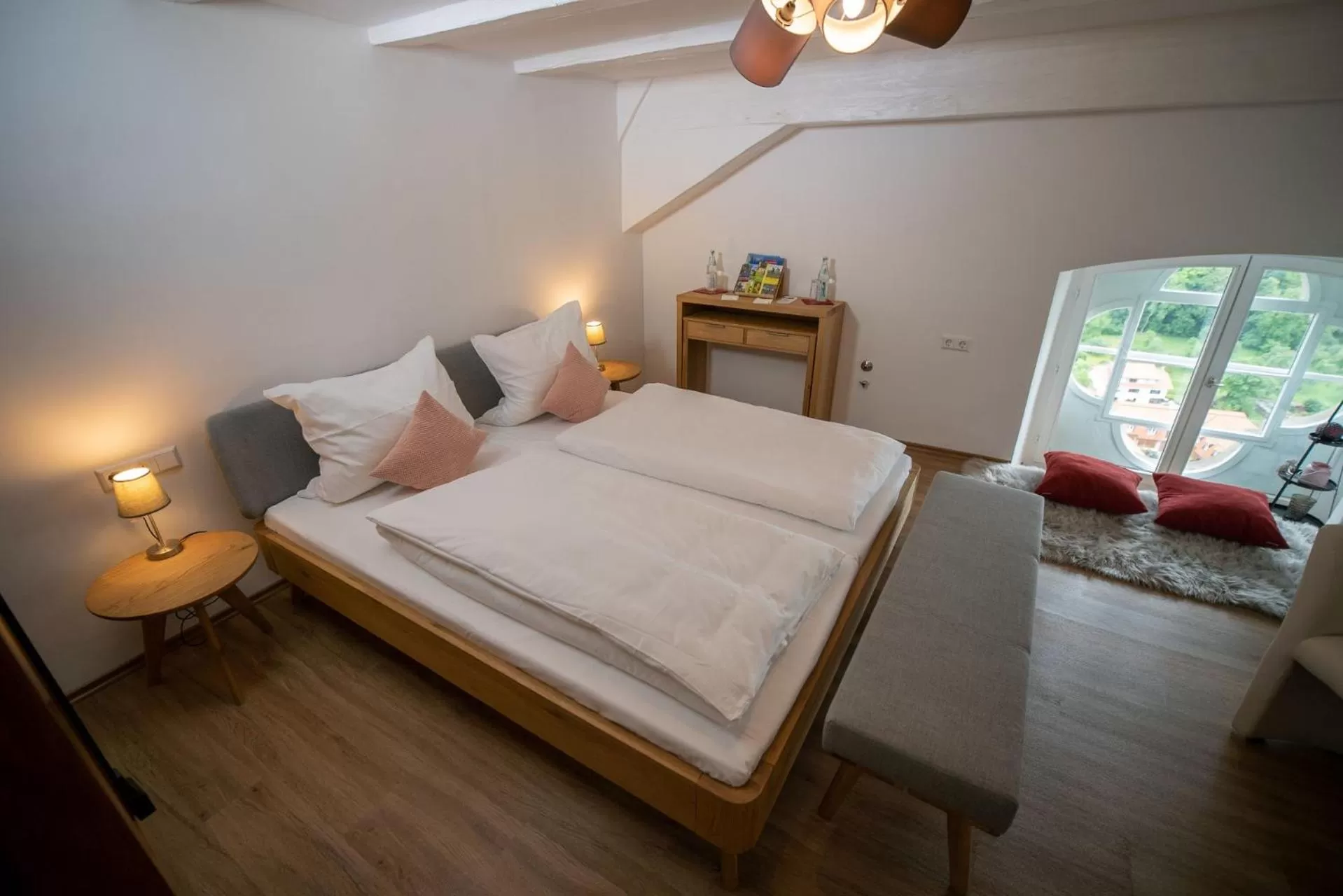 Photo of the whole room, Bed in BioHotel Schloss Kirchberg