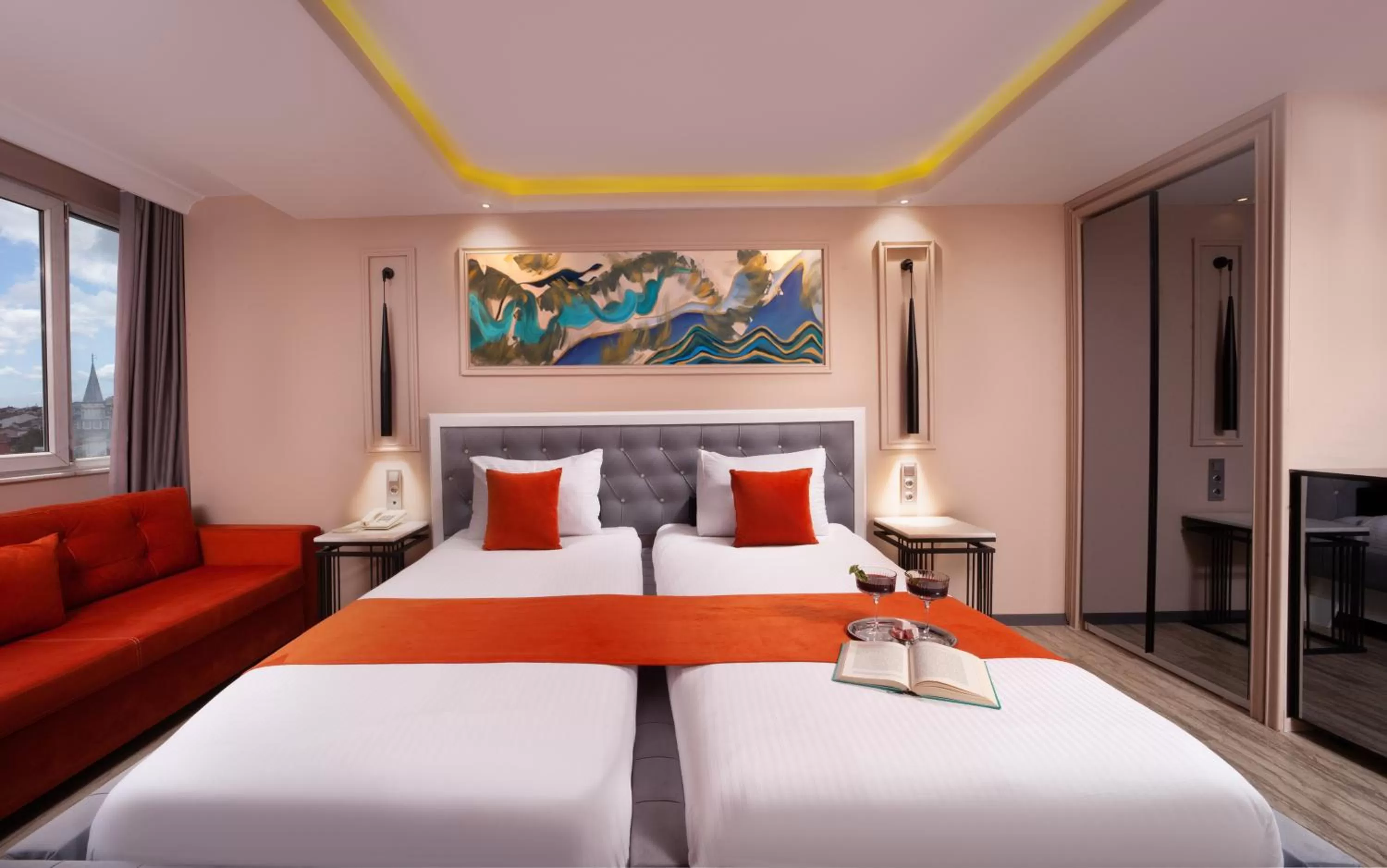 Bed in Harbiye Residence