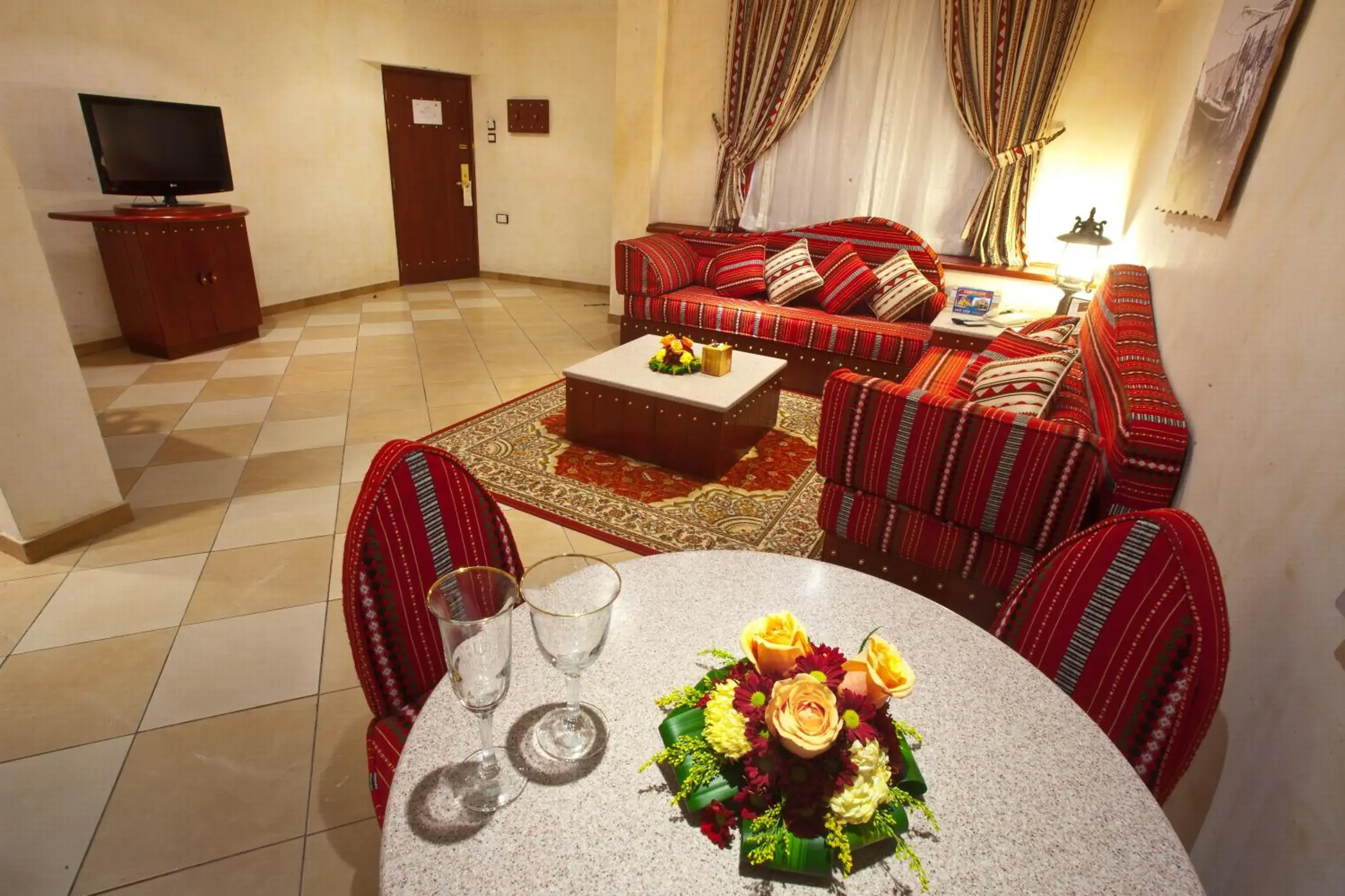 Living room, Seating Area in Al Liwan Suites