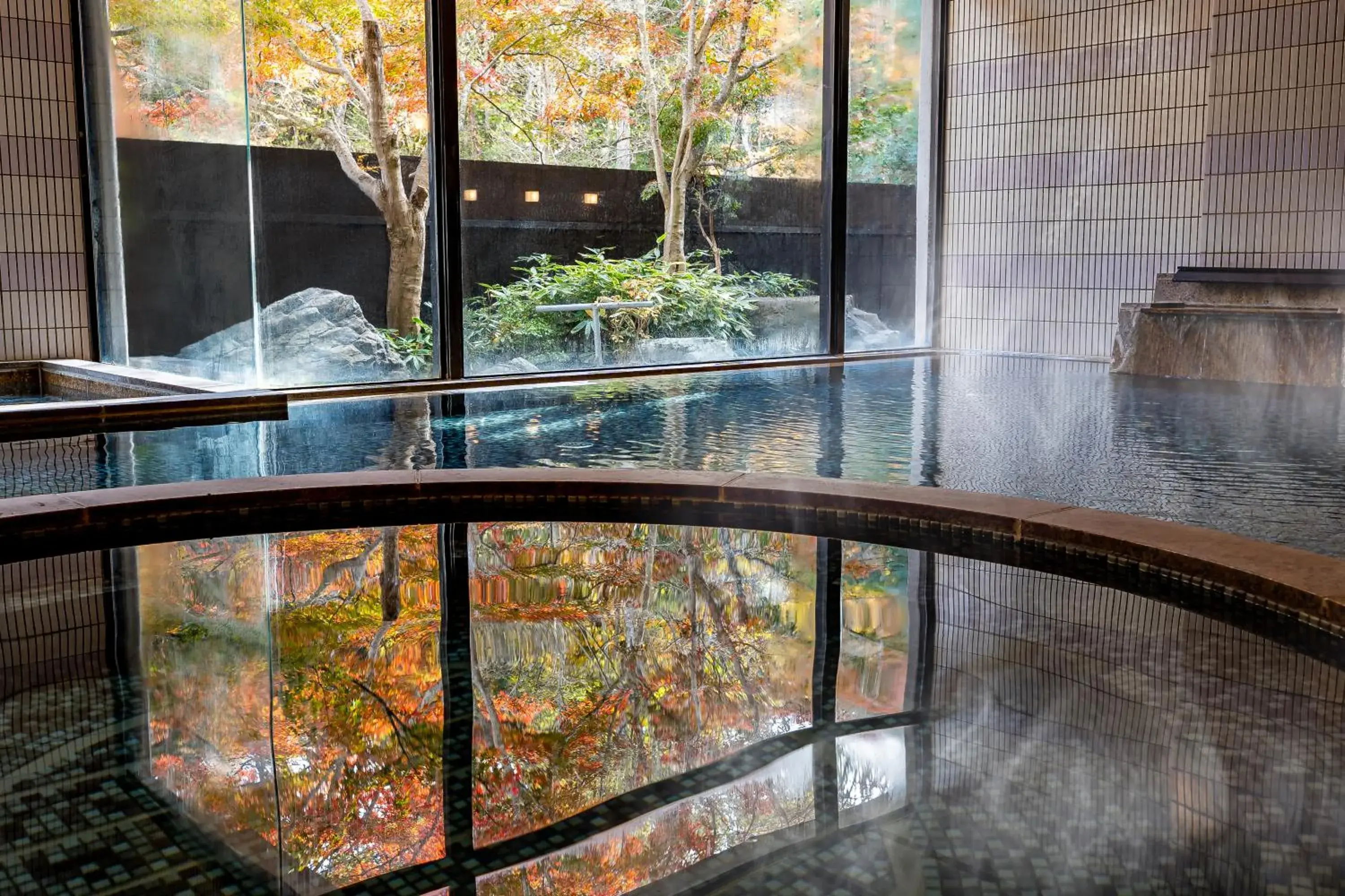 Hot Spring Bath in Kamenoi Hotel Nikko Yunishigawa