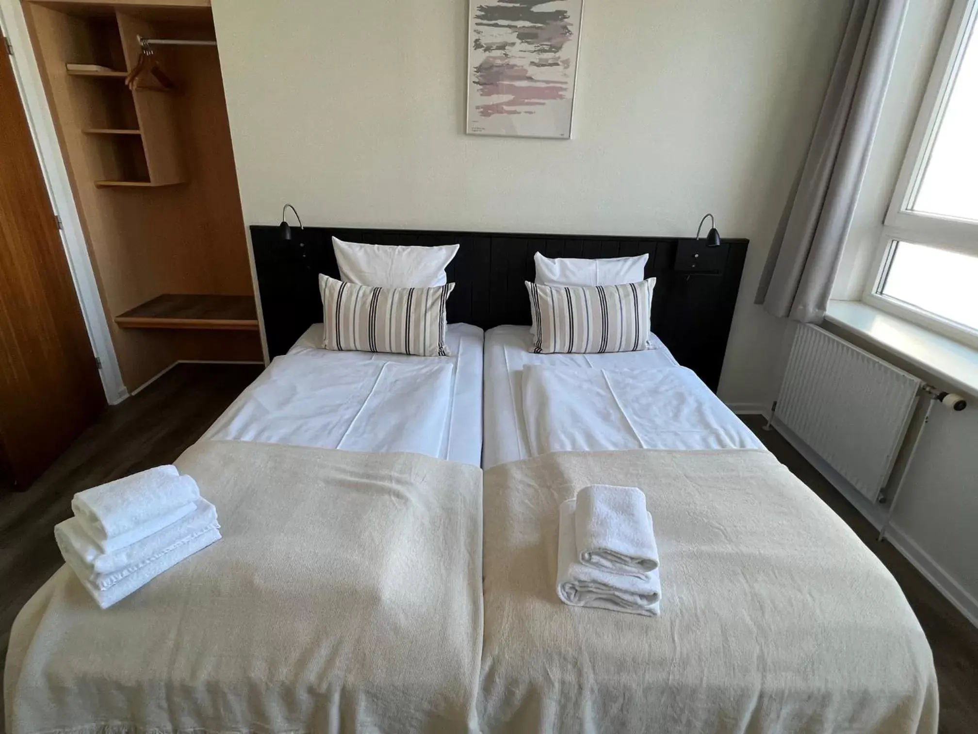 Bed in Hotel Frederikshavn