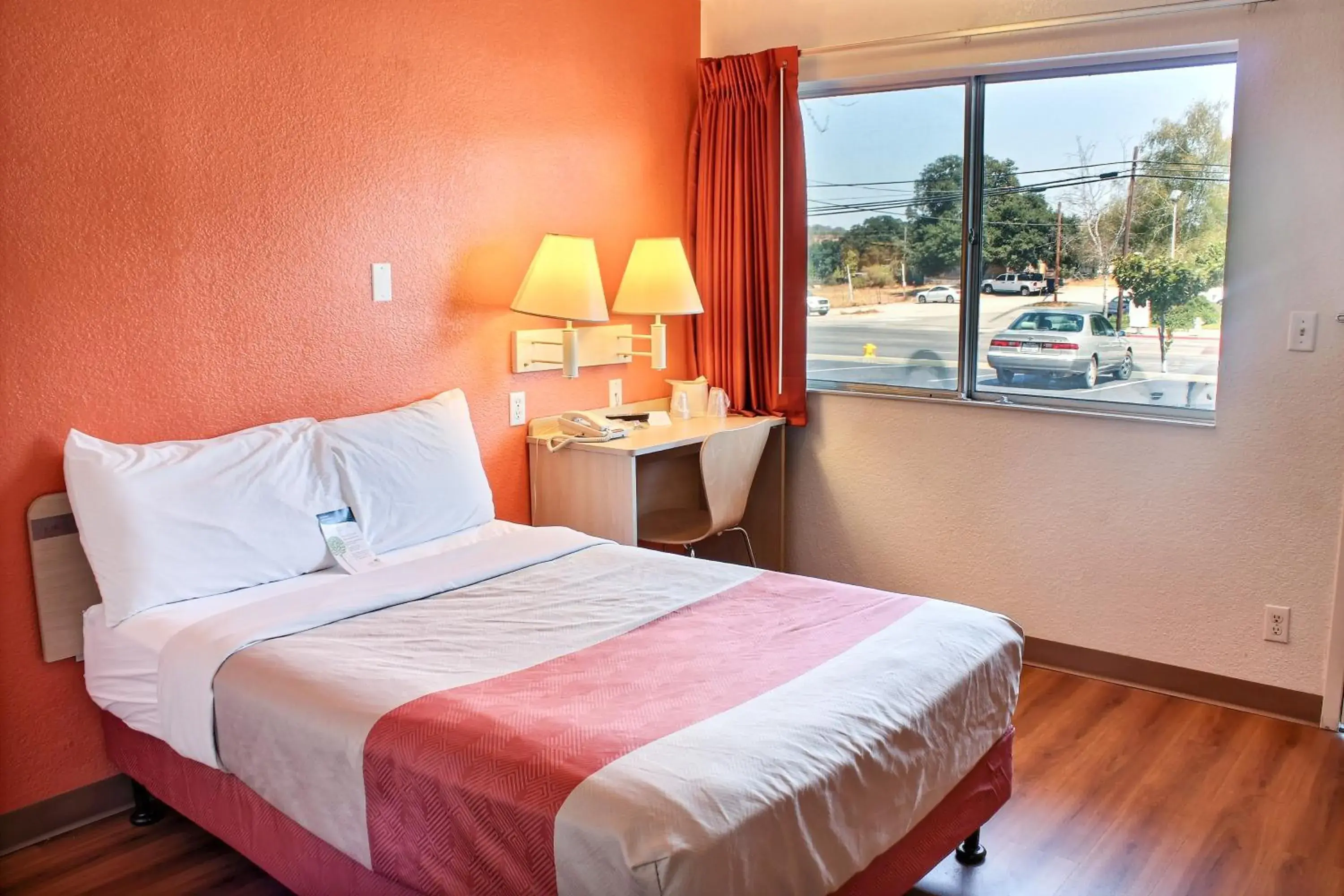 Bed in Motel 6-Atascadero, CA