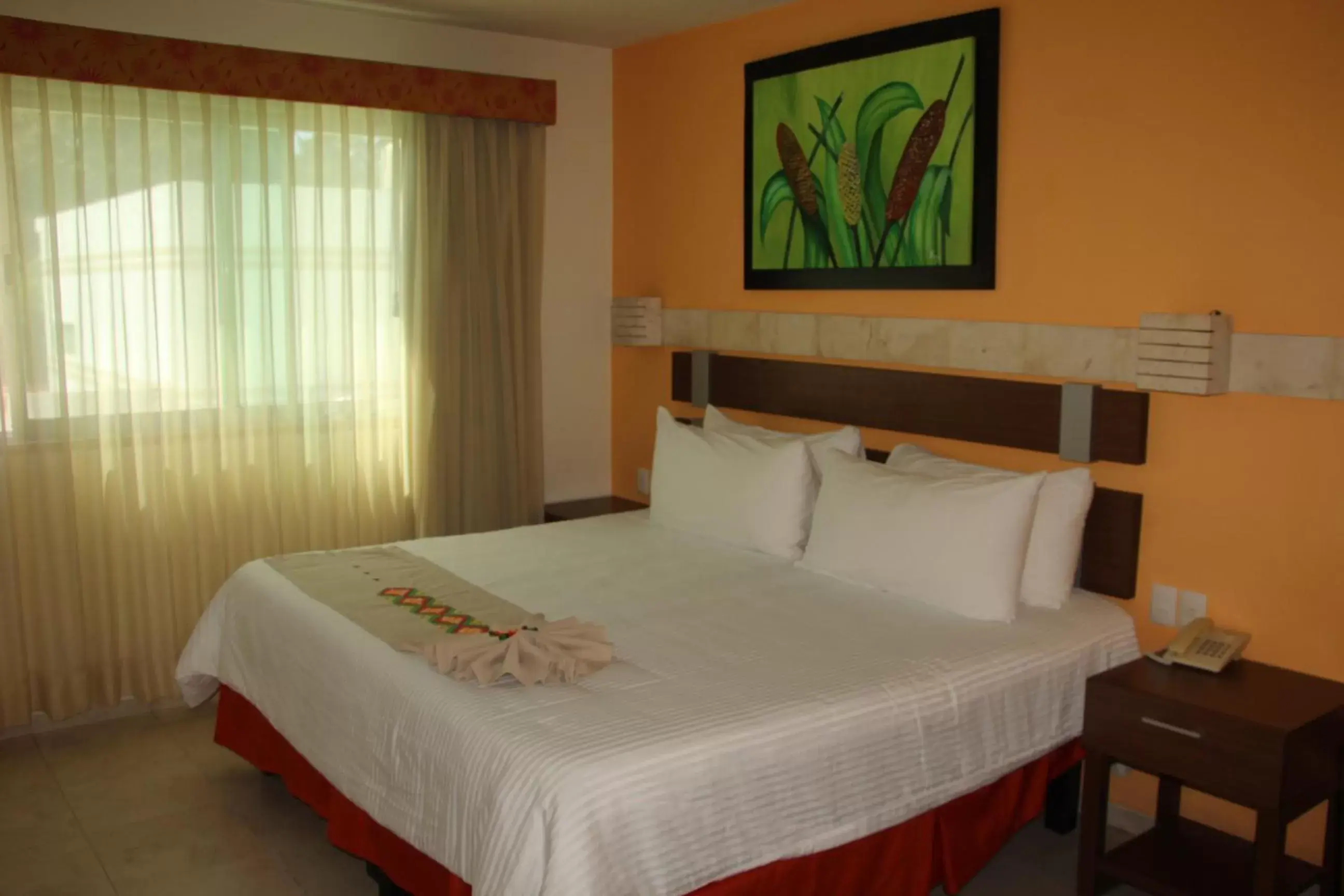 Bed in Hotel Tulija Palenque