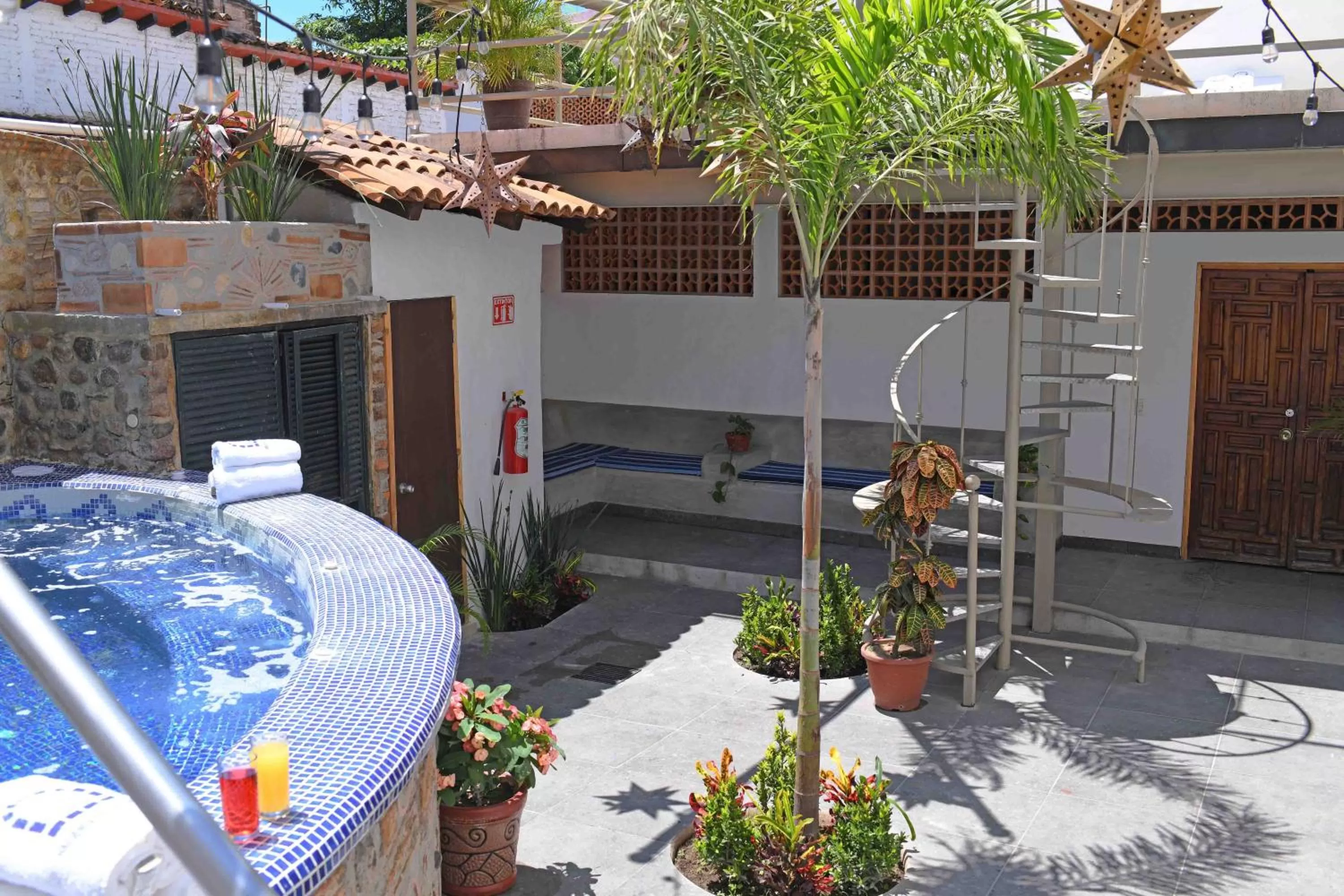 Patio in Petit Hotel Pilitas