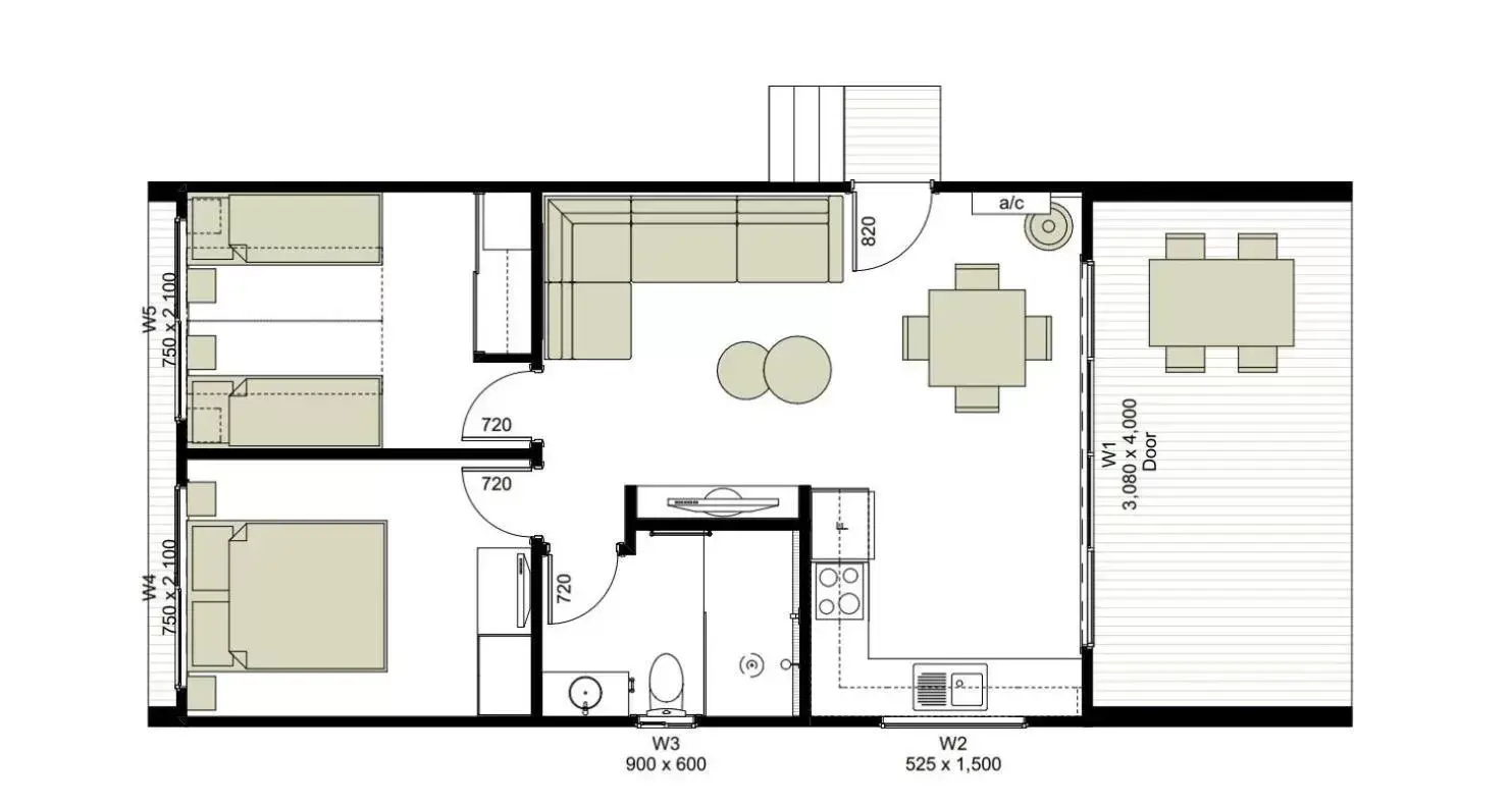 Floor Plan in Alivio Tourist Park Canberra