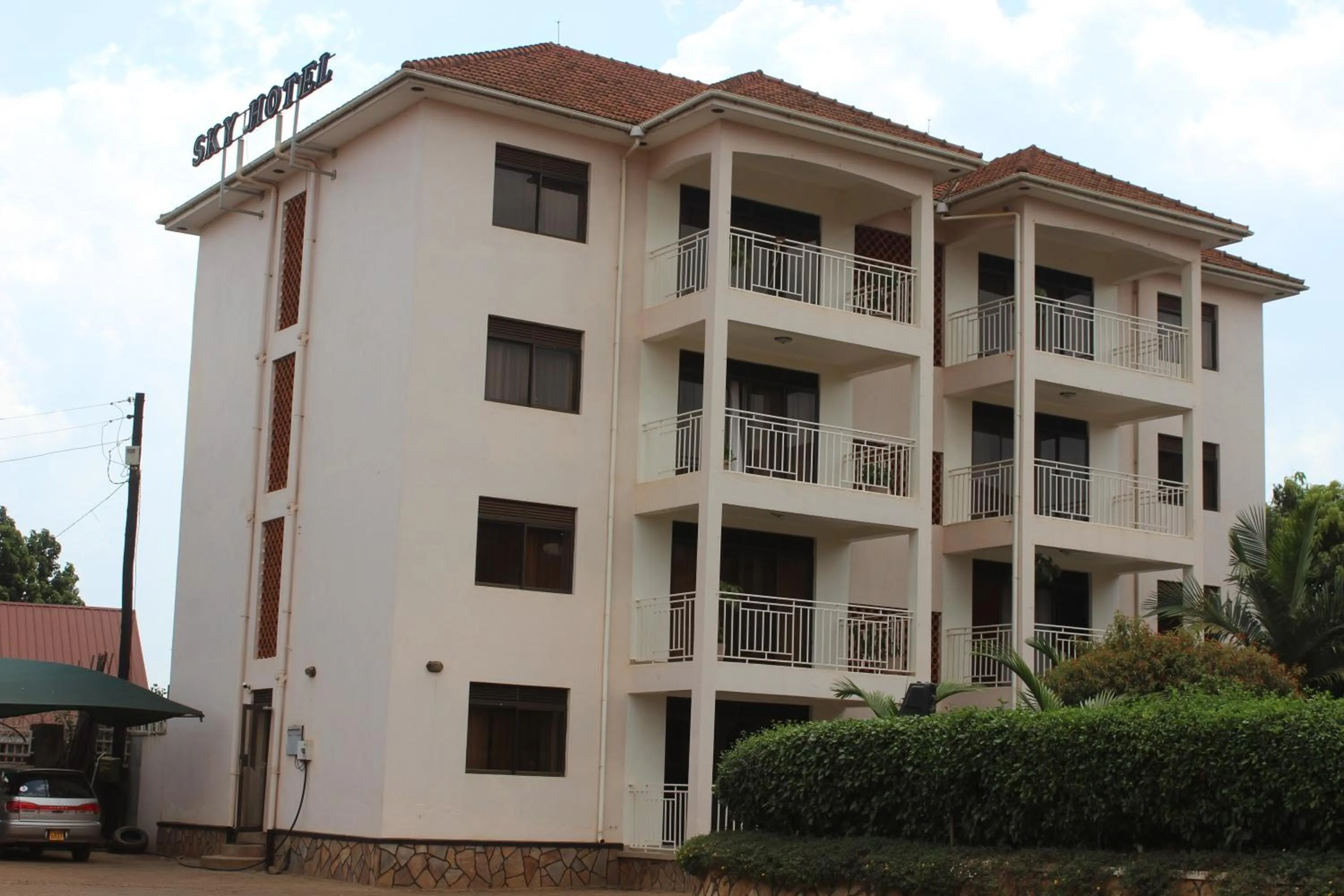 Facade/entrance in Sky Hotel International