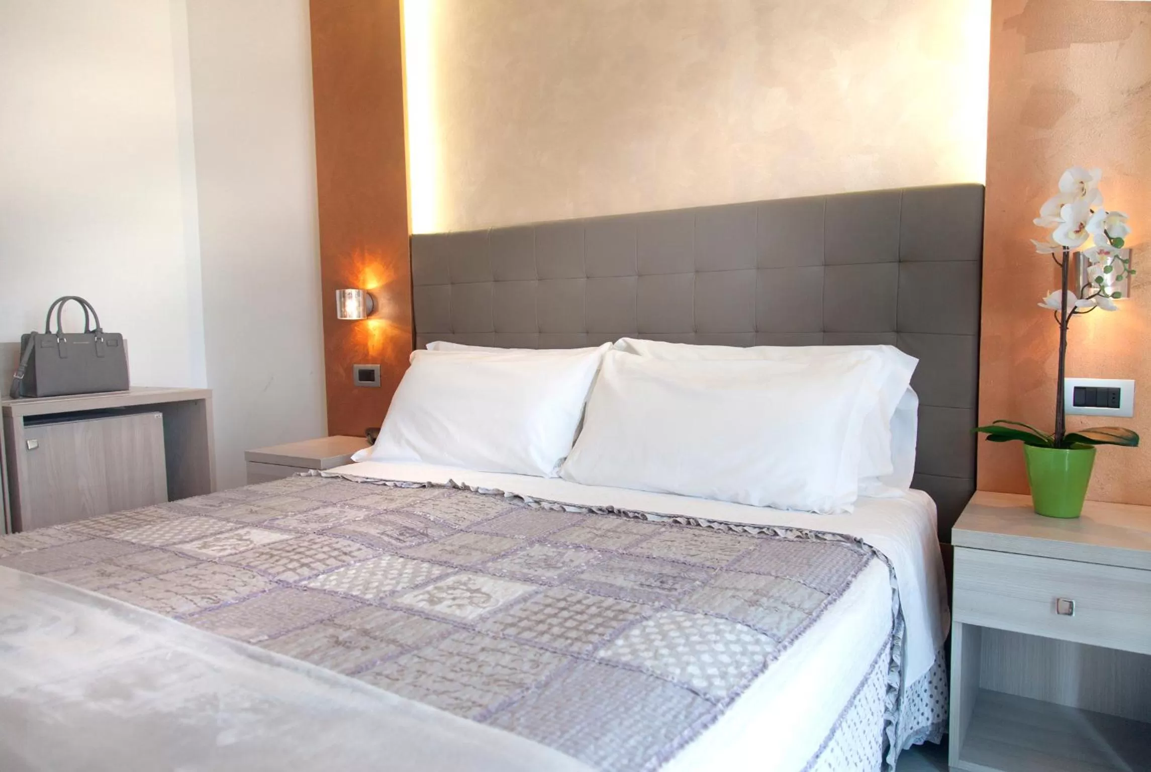 Bed in Hotel Gabbiano