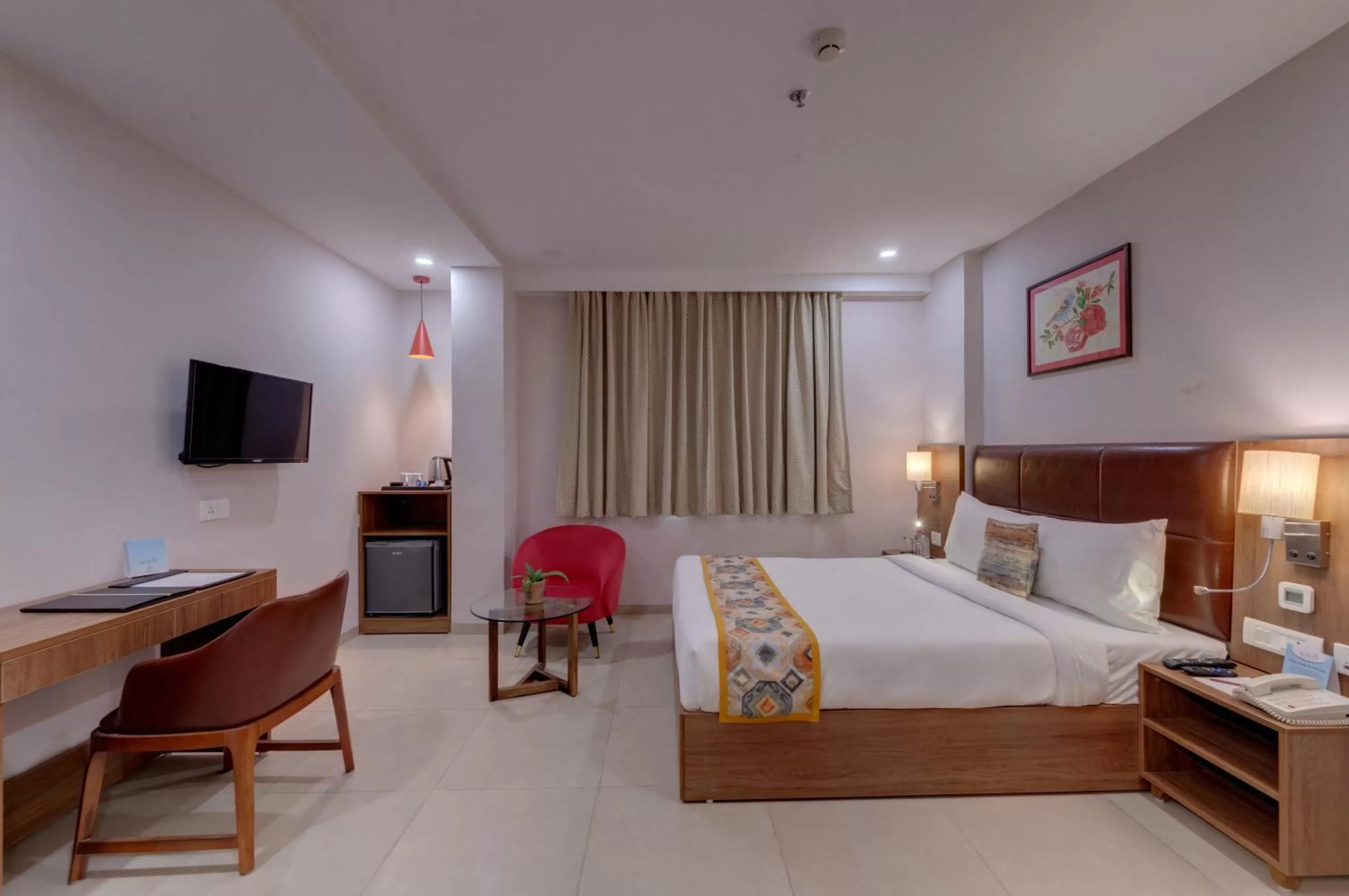 View (from property/room), Bed in The Beacon Hotel Vadodara