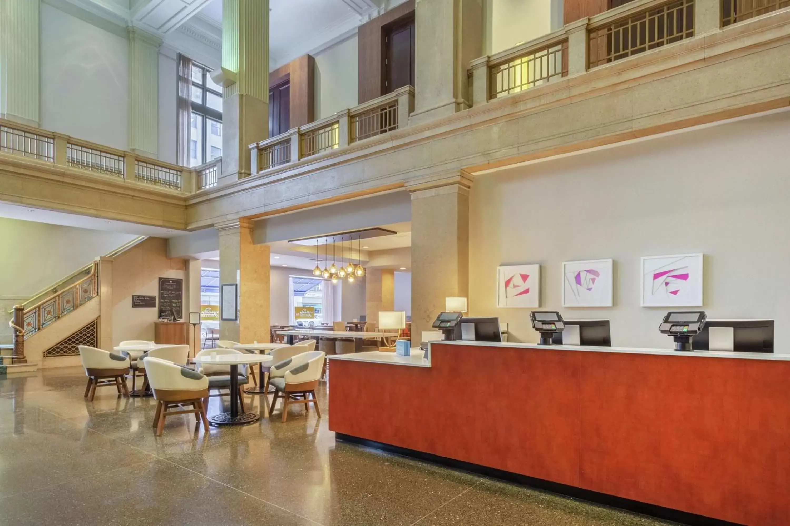 Lobby or reception, Restaurant/Places to Eat in Hilton Garden Inn Indianapolis Downtown