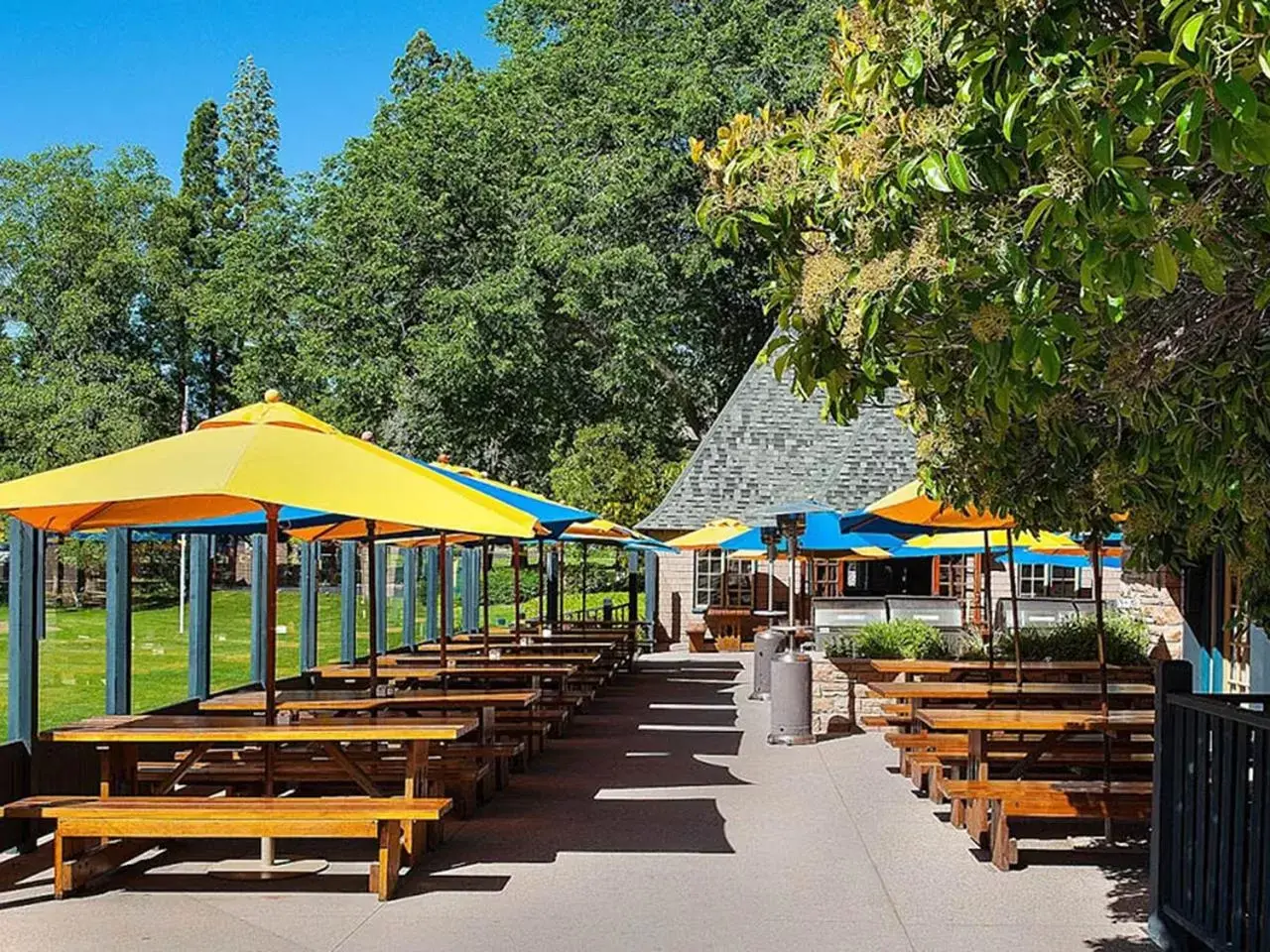 Patio in UCLA Lake Arrowhead Lodge