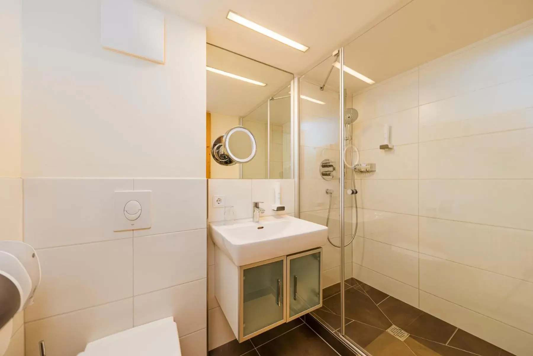 Shower, Bathroom in Hotel Bräurup