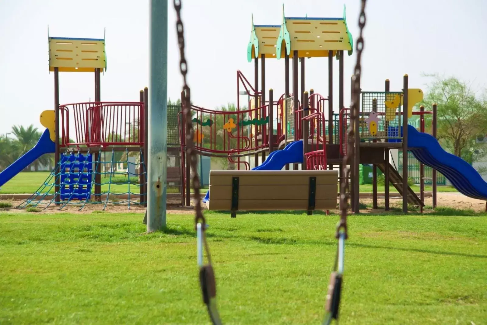 Children's Play Area in Green Mubazzarah Chalets