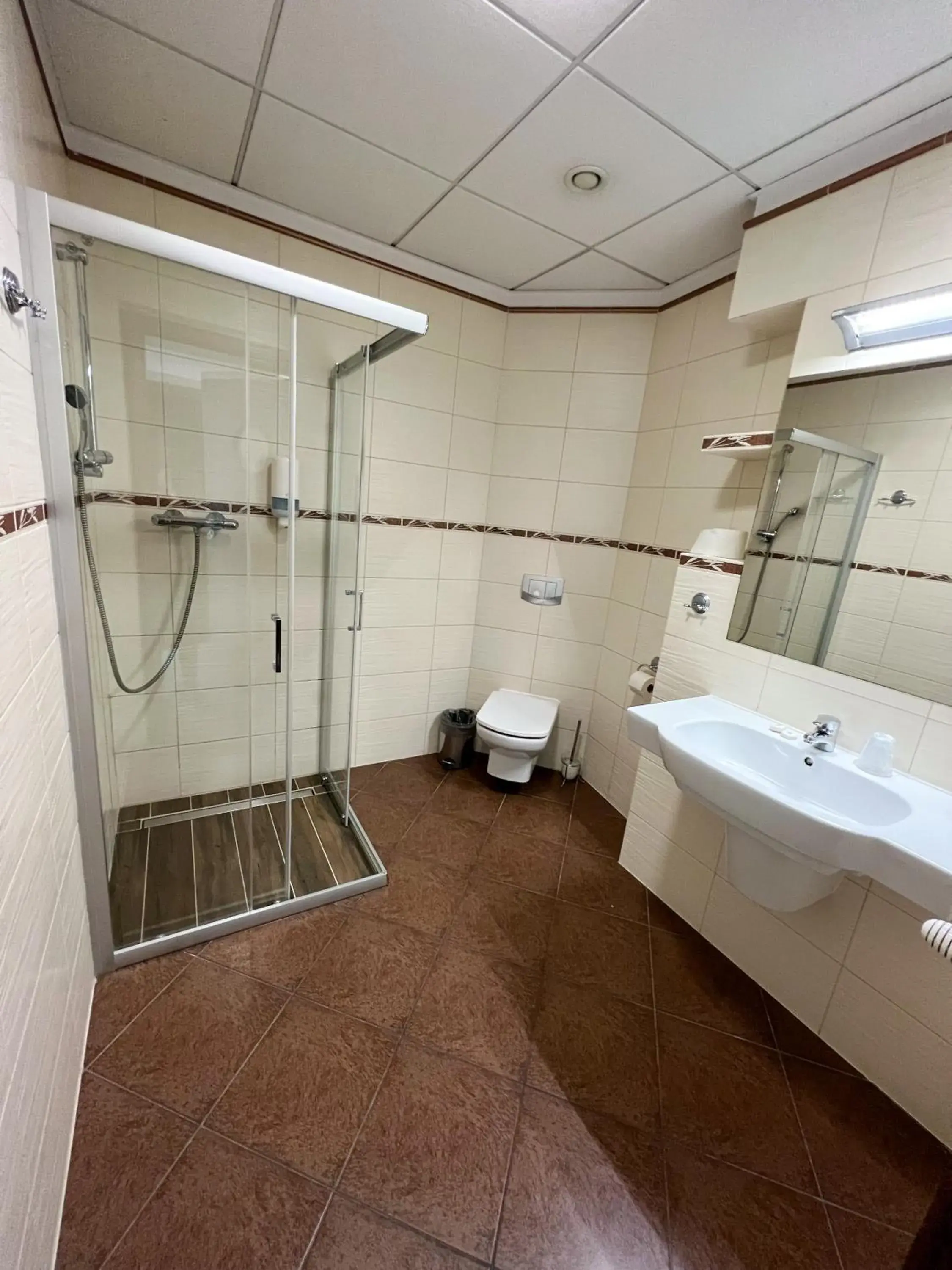 Shower, Bathroom in Hotel Poleski