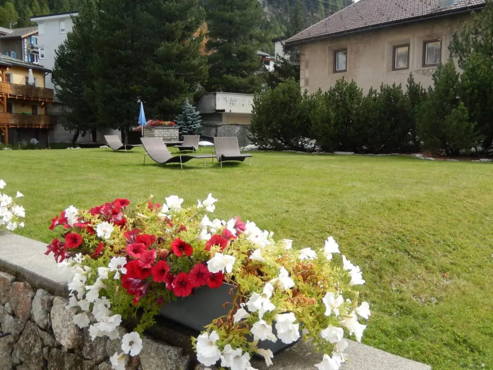 Garden in Hotel Schweizerhof Pontresina