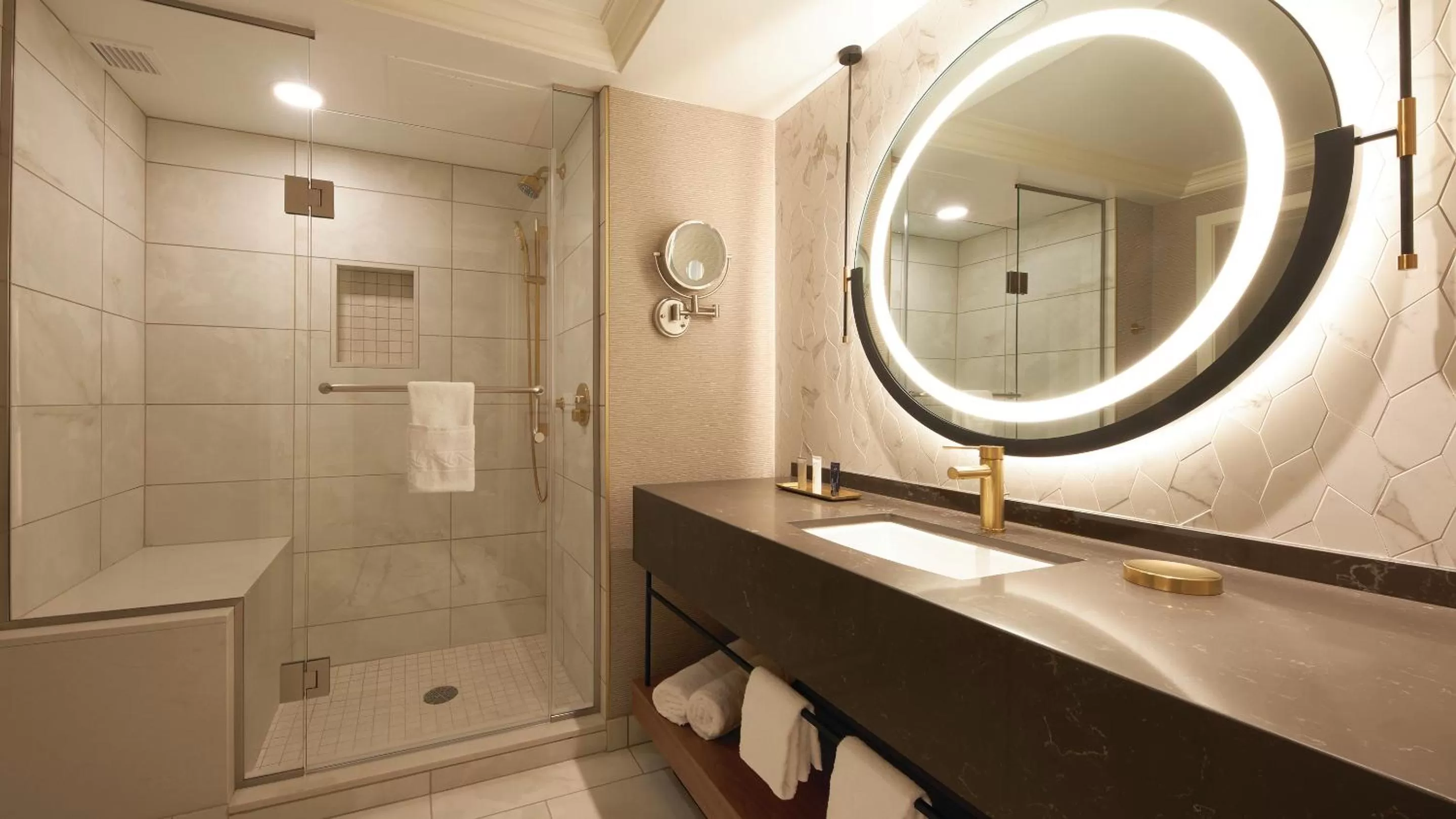 Bathroom in Caesars Atlantic City, A Caesars Destination