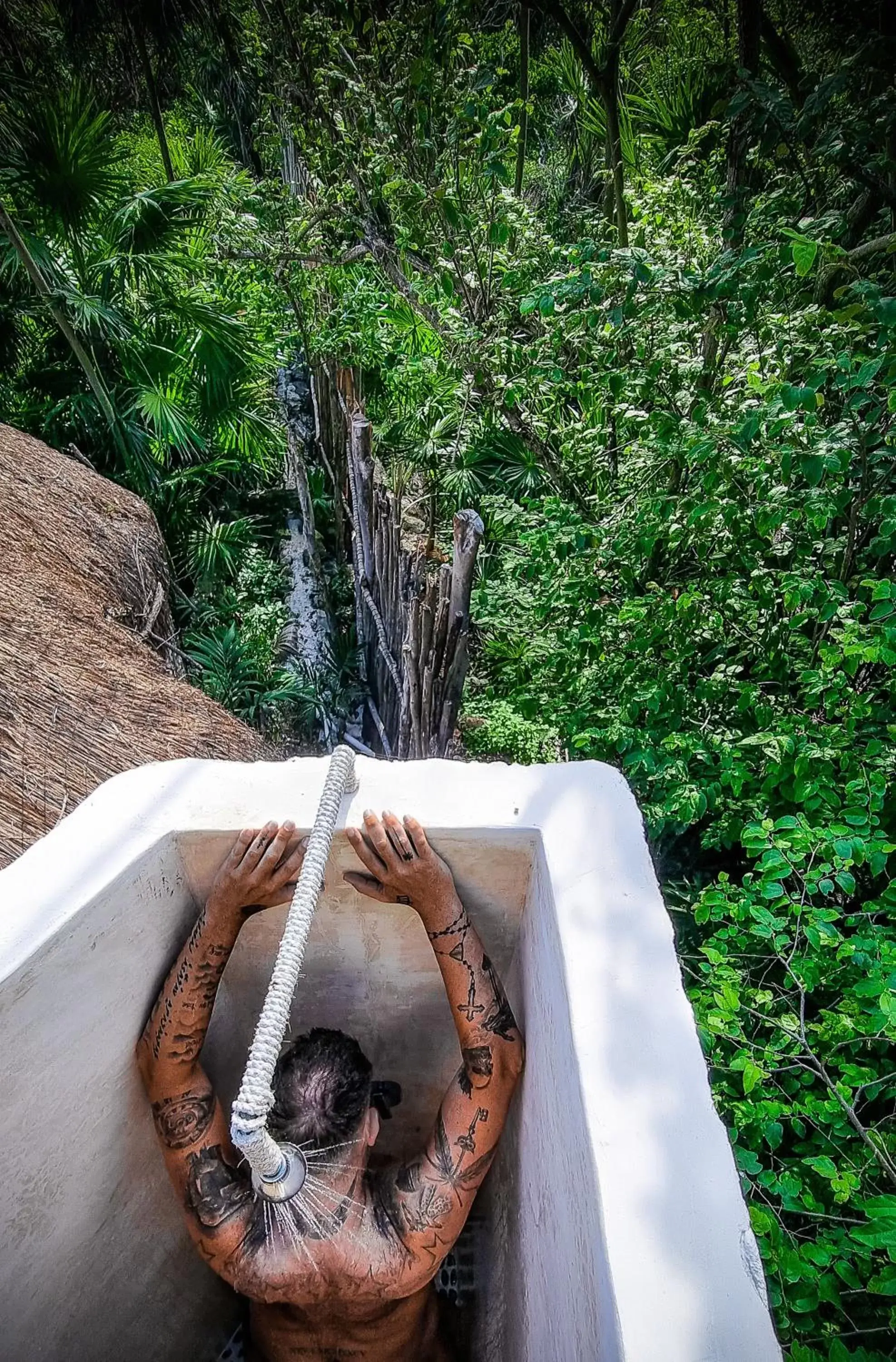 Shower in Diamante K - Inside Tulum National Park