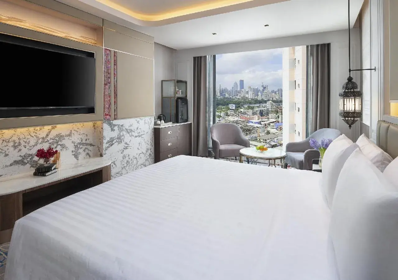 View (from property/room), Bed in Valia Hotel Bangkok