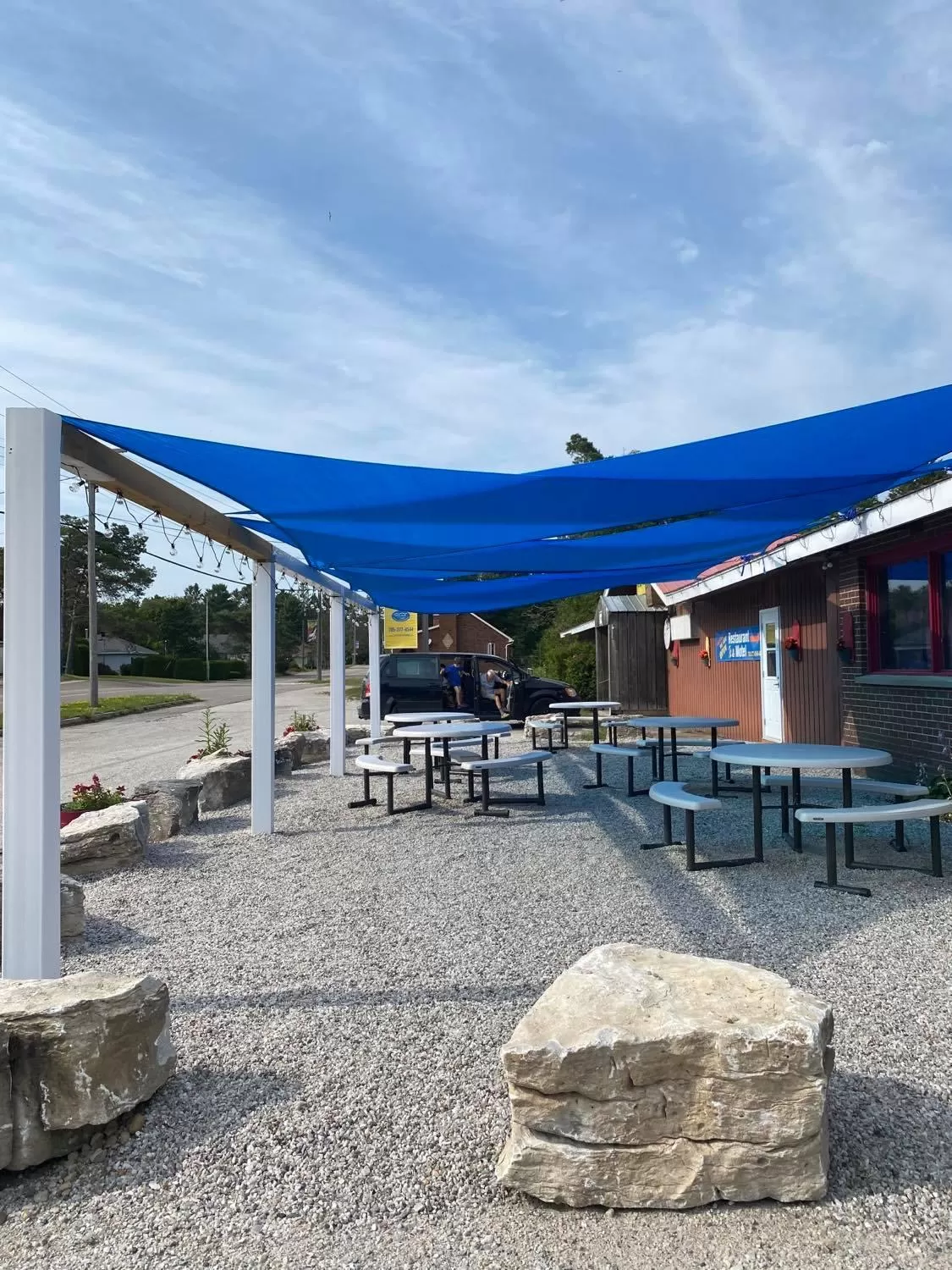 Patio in Huron Sands Motel and Restaurant