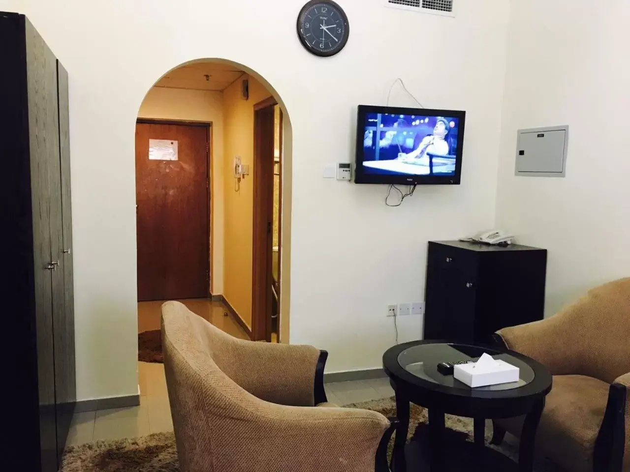 TV/Entertainment Center in Al Smou Hotel Apartments - MAHA HOSPITALITY GROUP