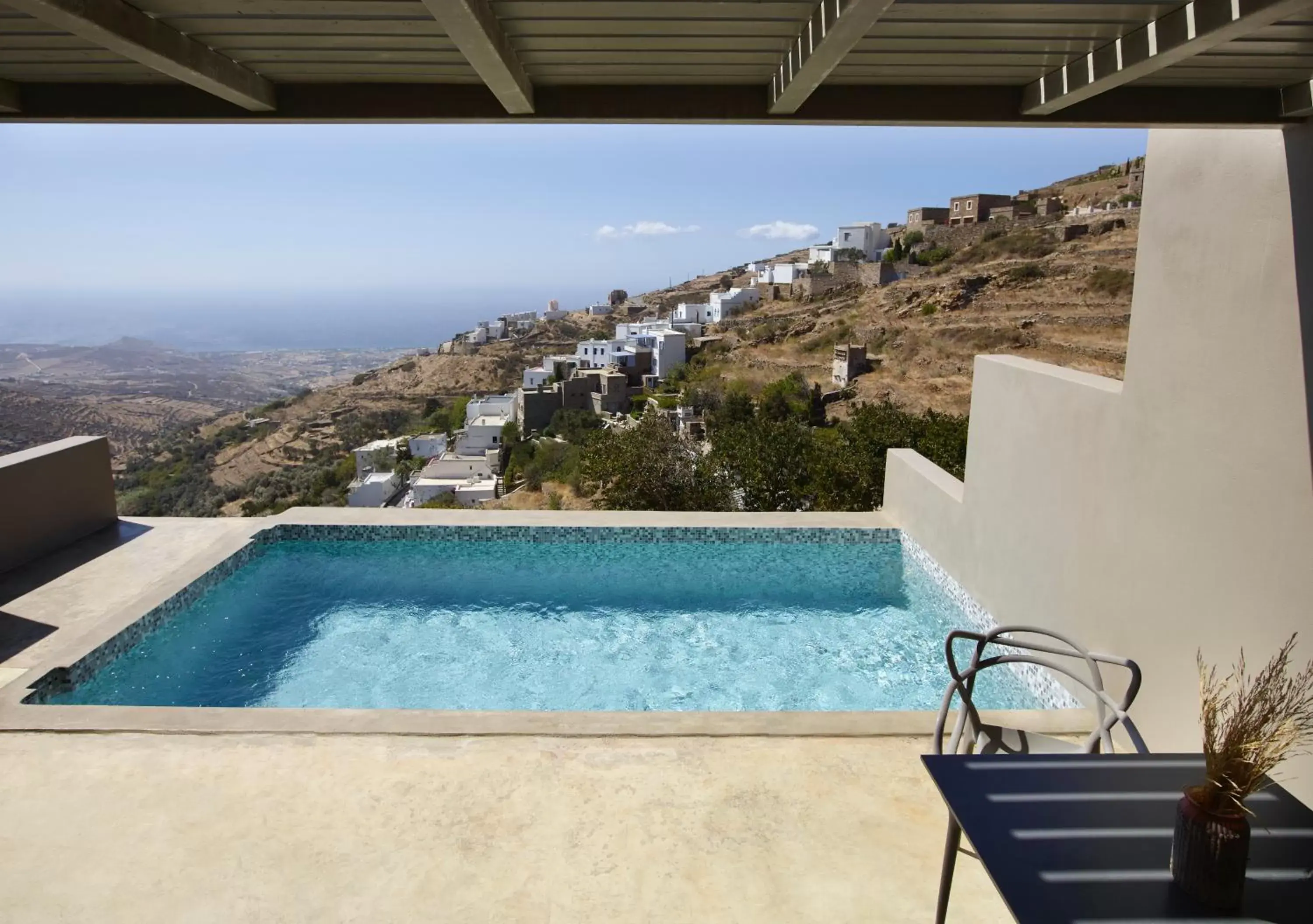 Balcony/Terrace, Swimming Pool in Aeolis Tinos Suites