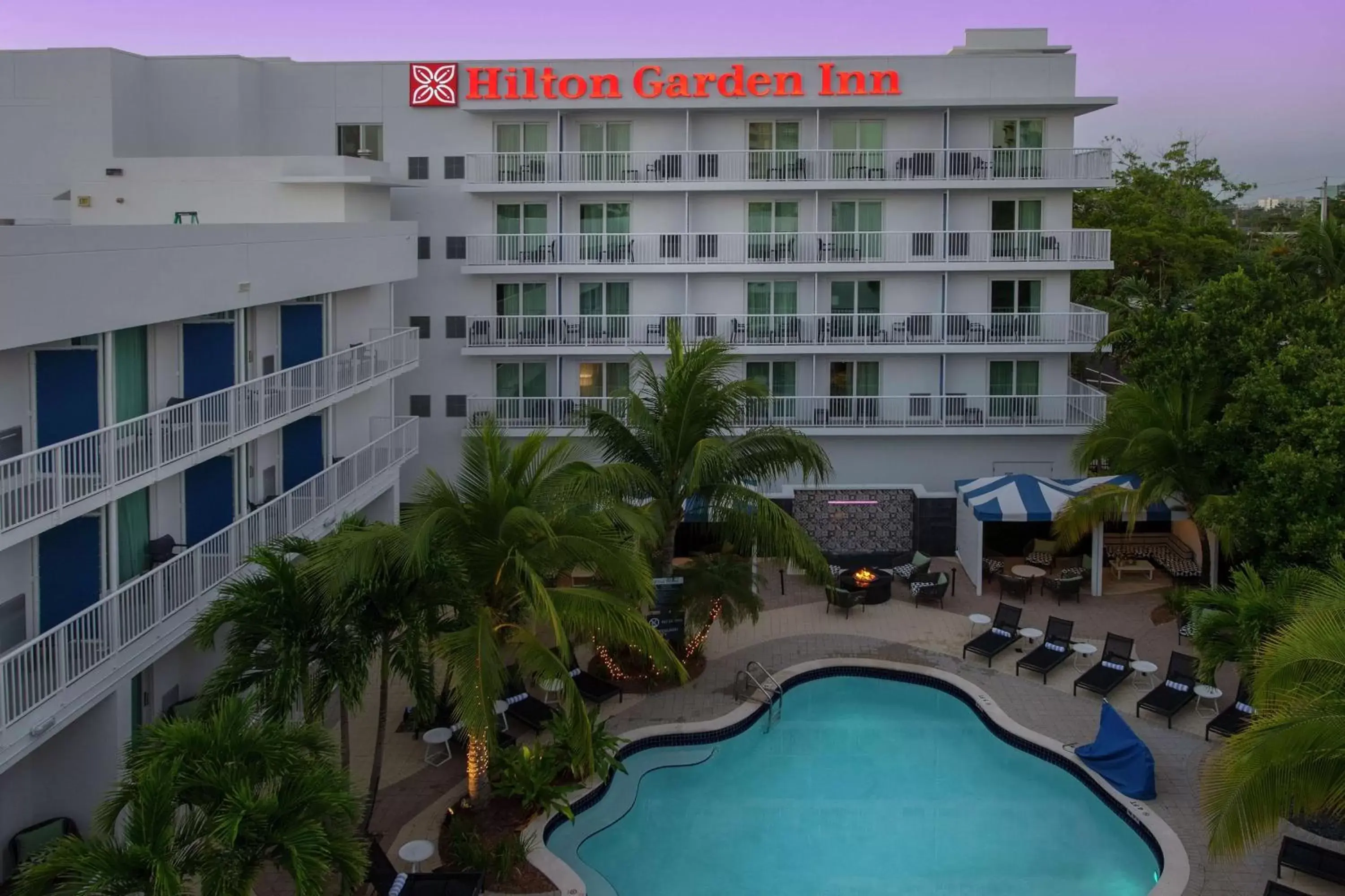 Pool View in Hilton Garden Inn Miami Brickell South