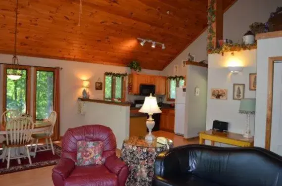 Kitchen or kitchenette, Seating Area in Asheville Cabins of Willow Winds