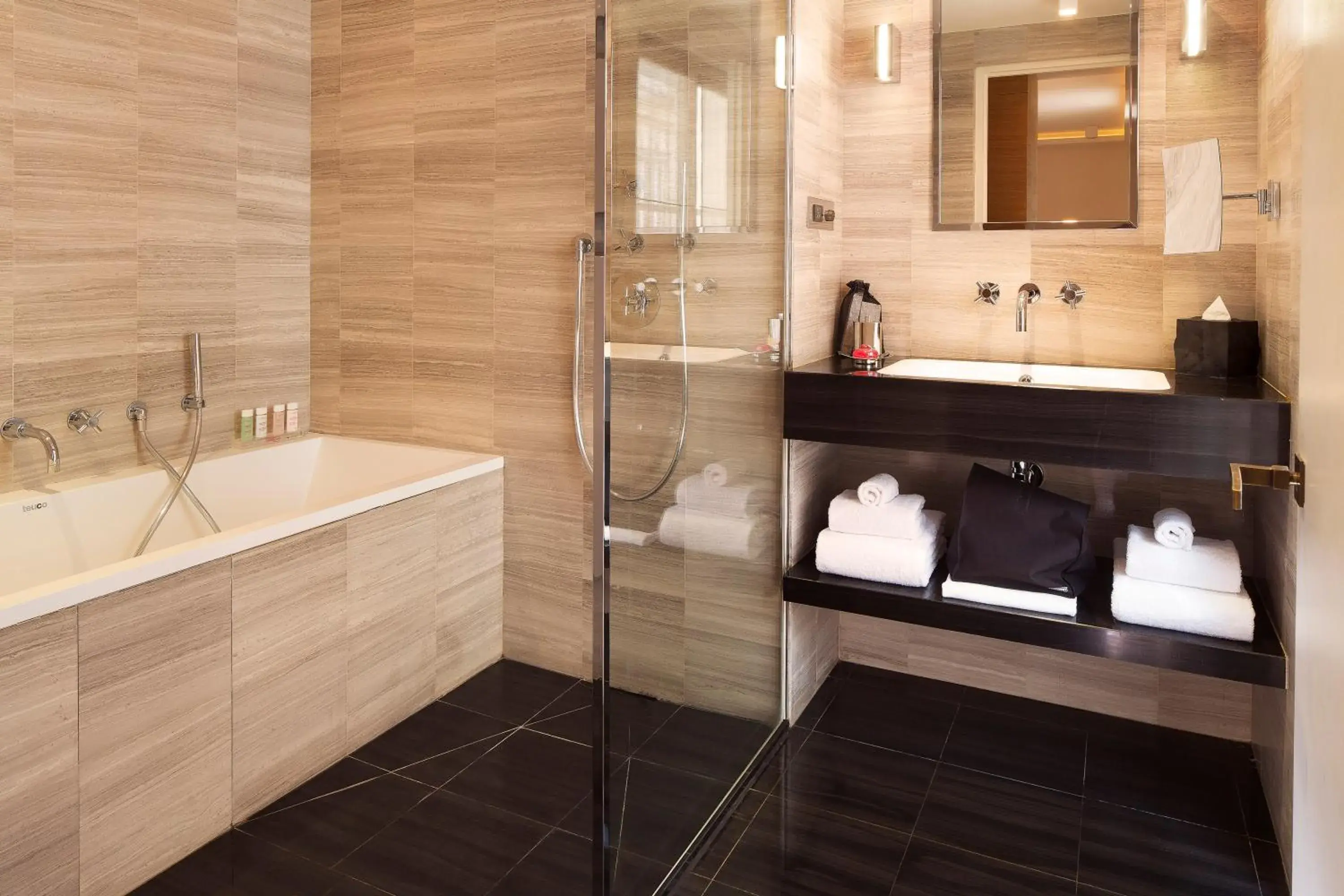 Shower, Bathroom in Hotel Marignan Champs-Elysées