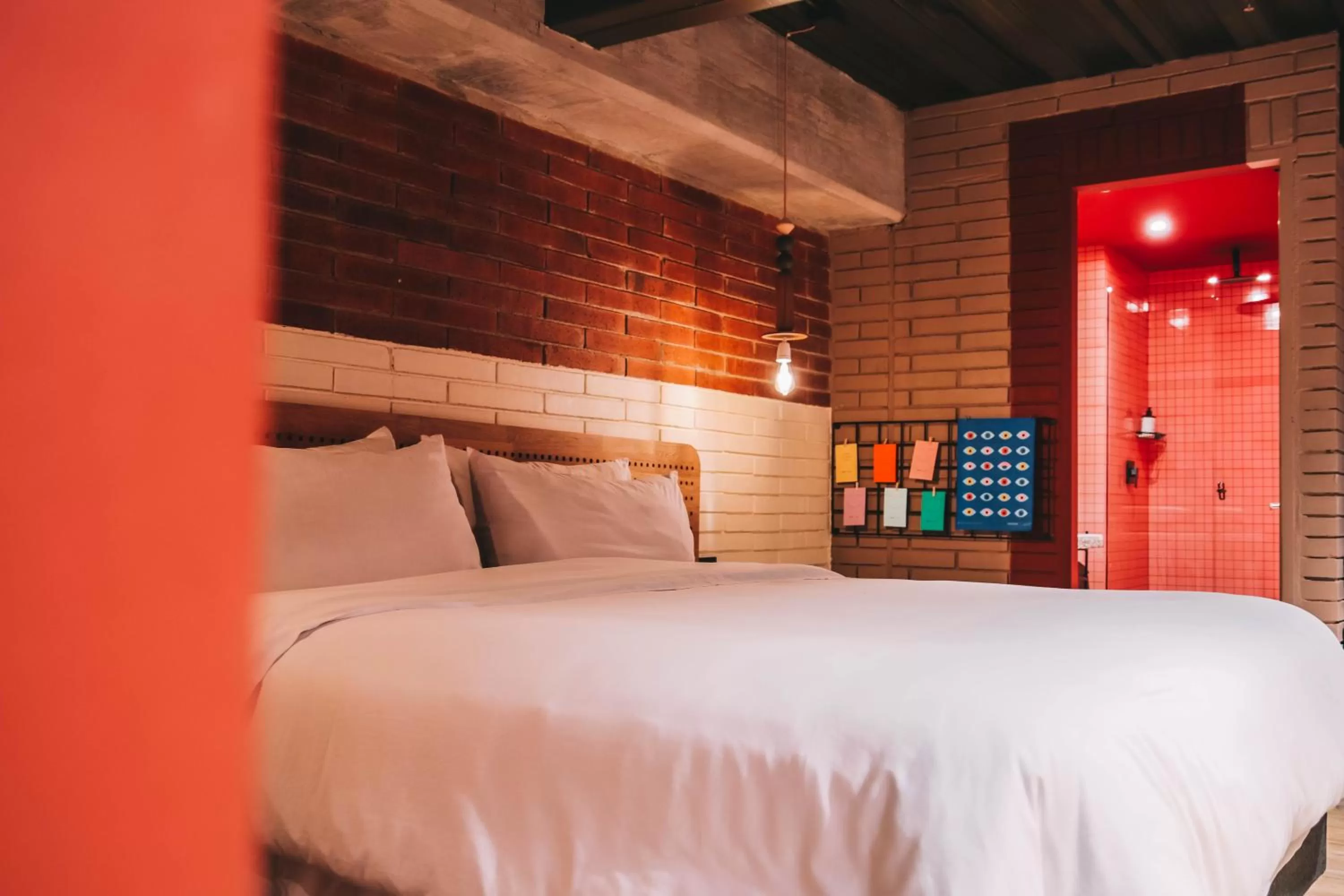 Bed in The Somos Beats Hotel & Rooftop