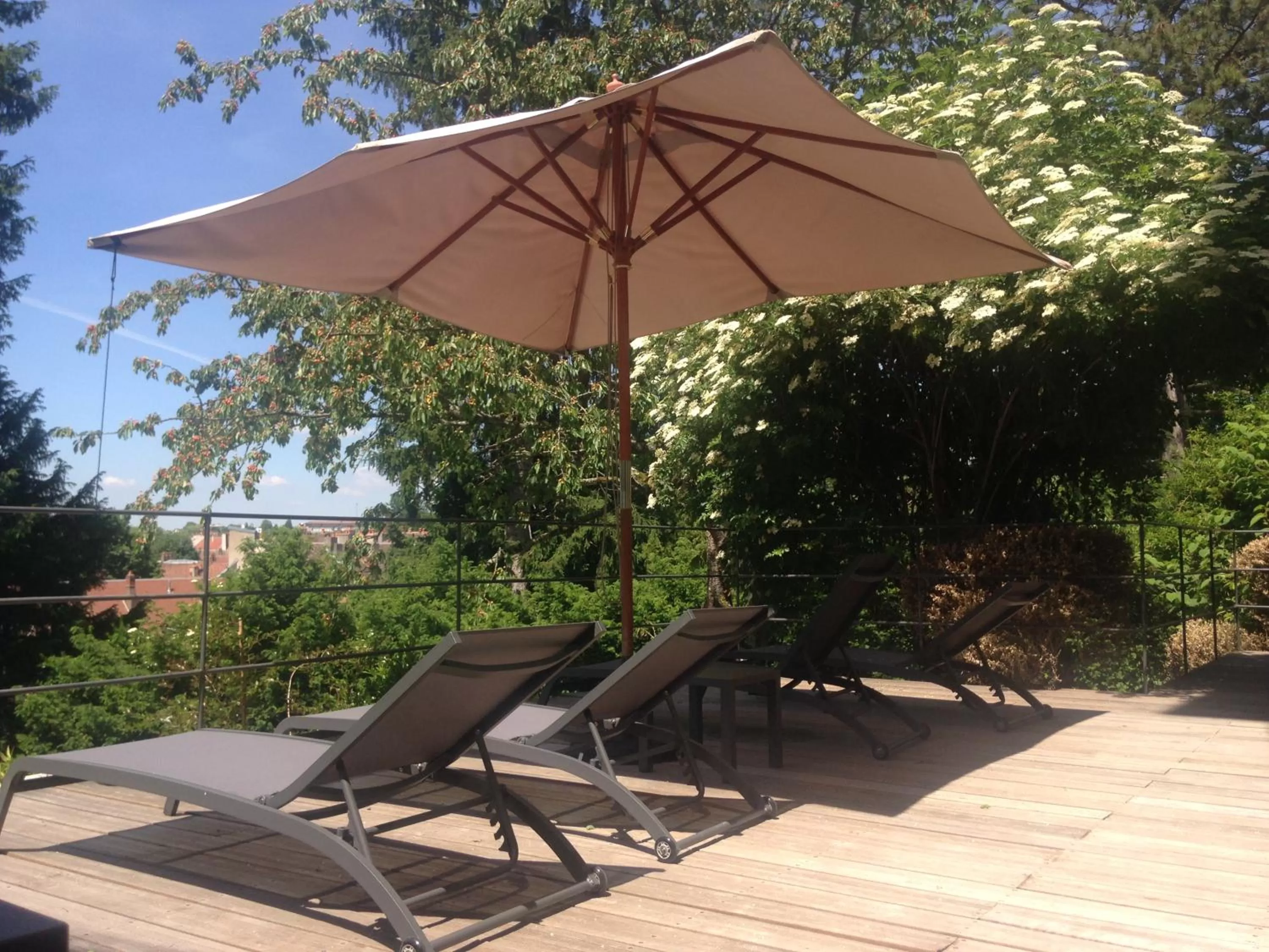 Balcony/Terrace in Hôtel Restaurant Spa Le Sauvage