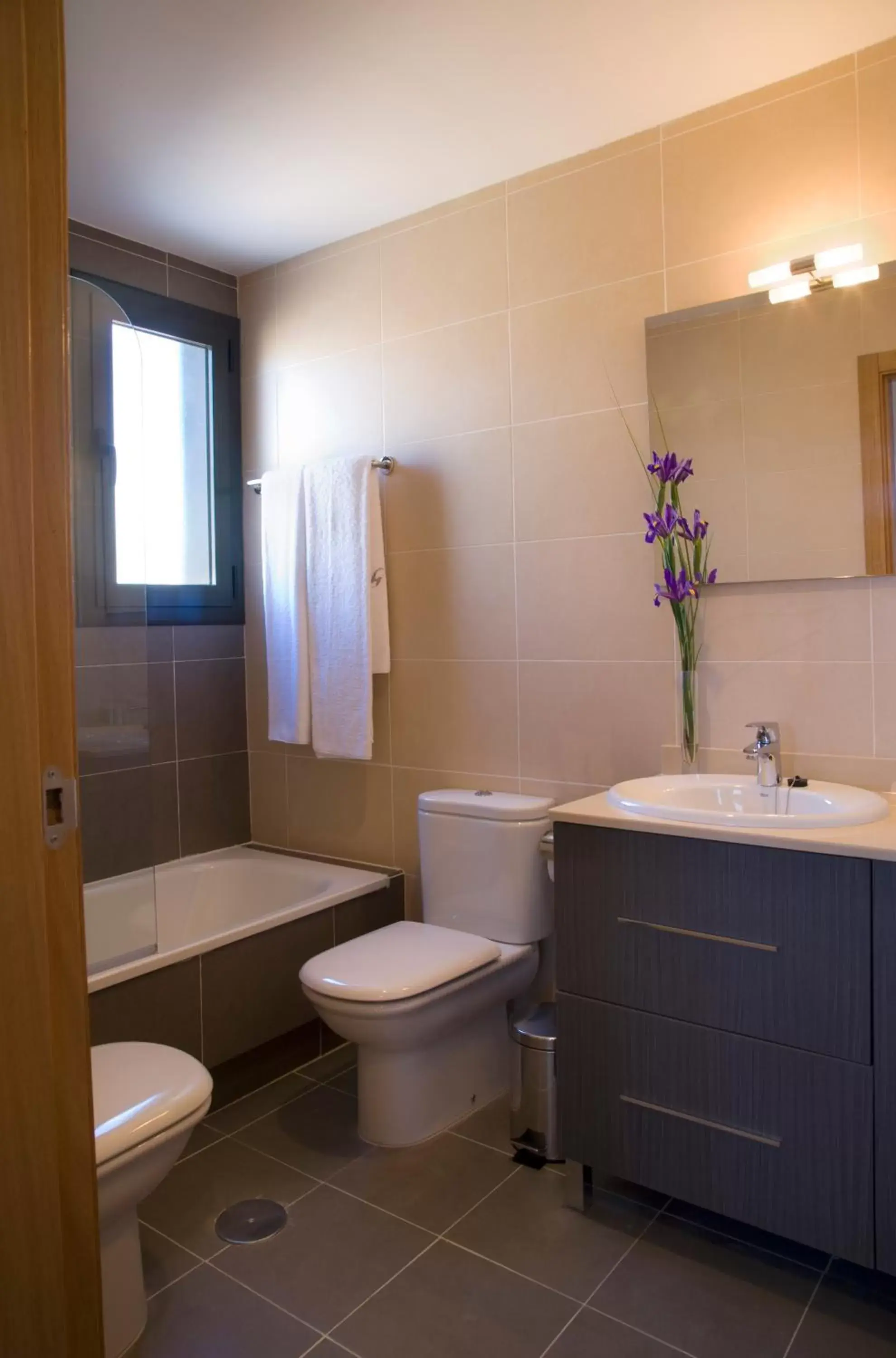 Kitchen or kitchenette, Bathroom in Compostela Suites