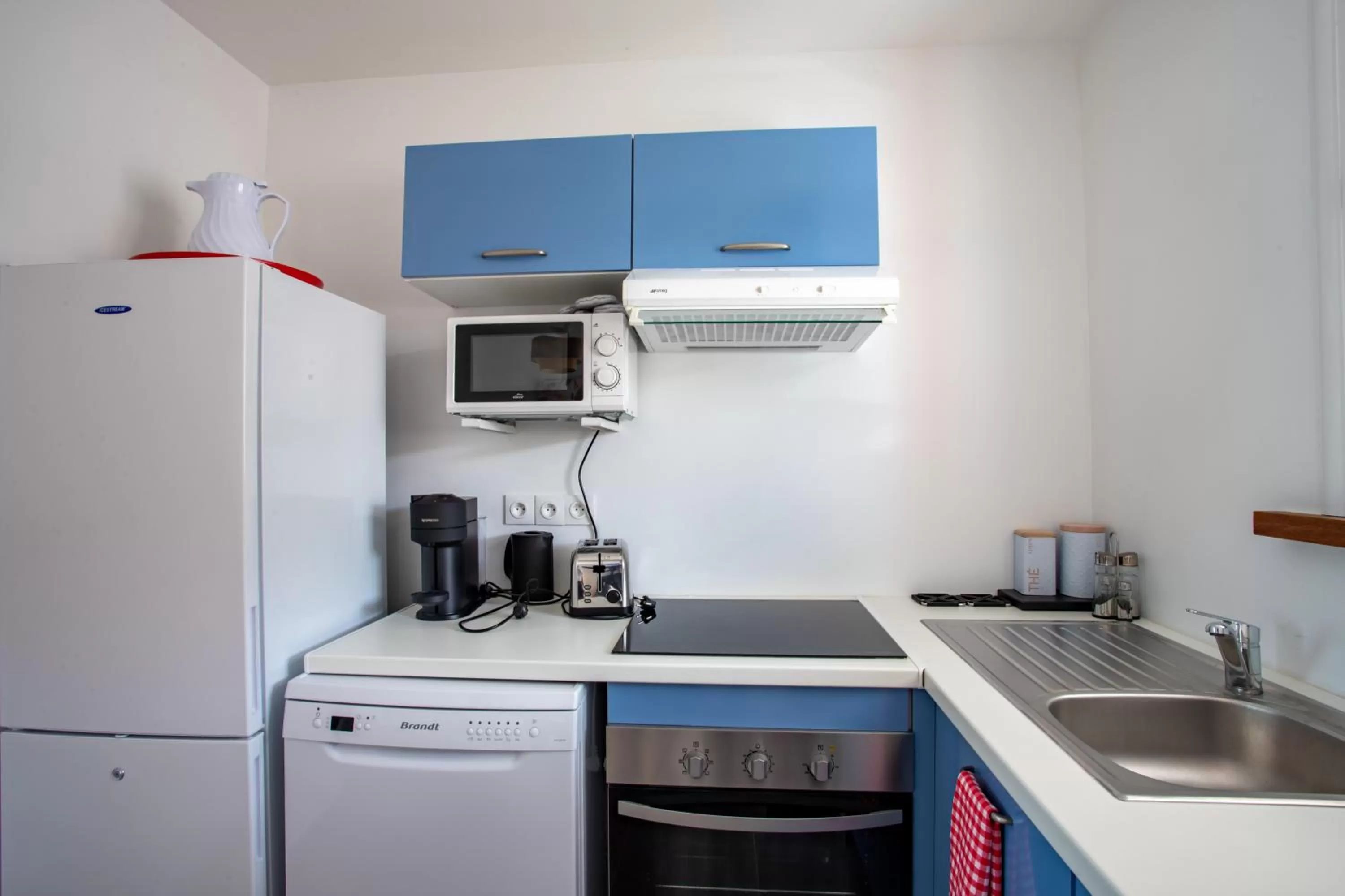 Kitchen or kitchenette in Hôtel Guadeloupe Palm Suites