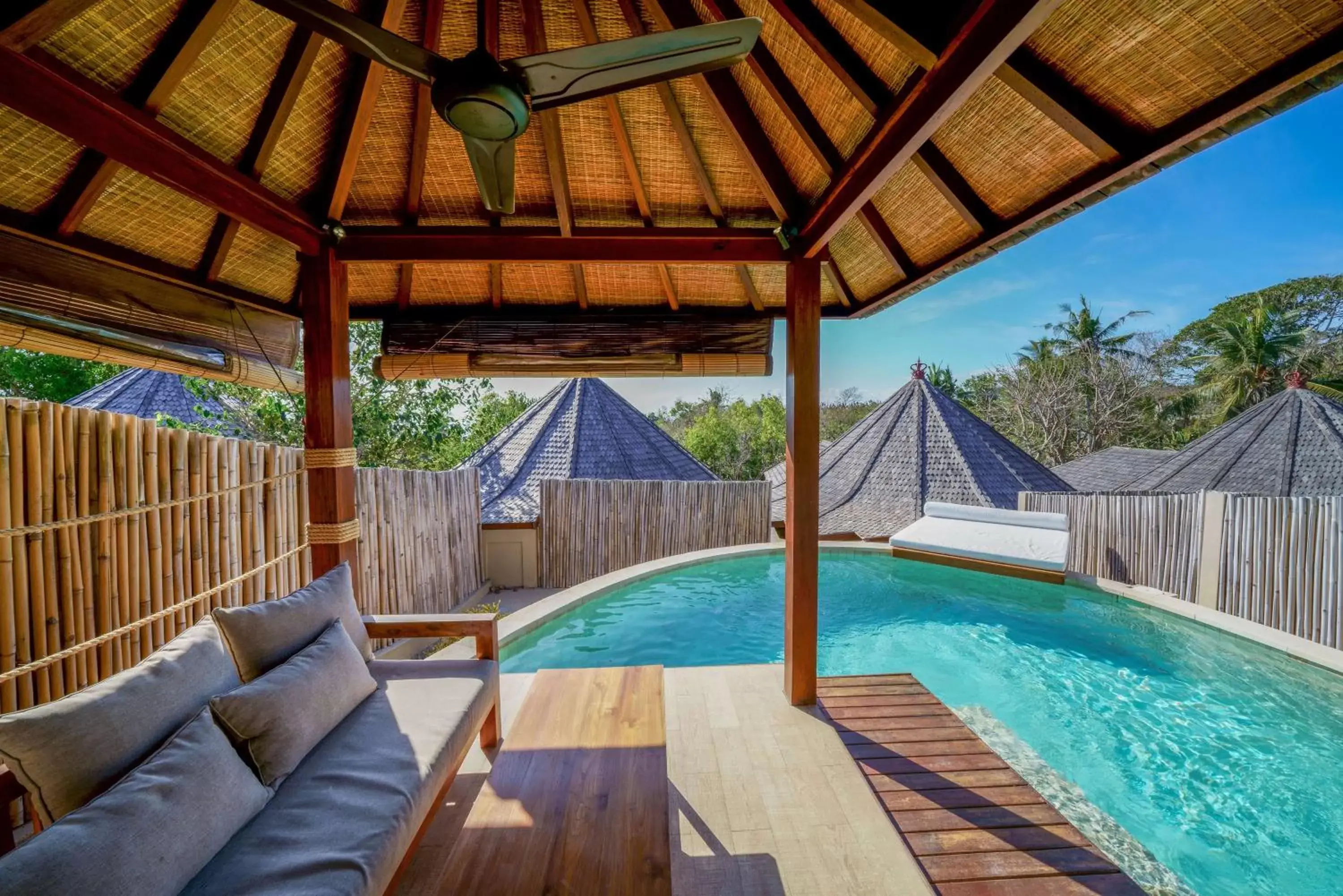 Living room, Swimming Pool in Blue Lagoon Avia Villas