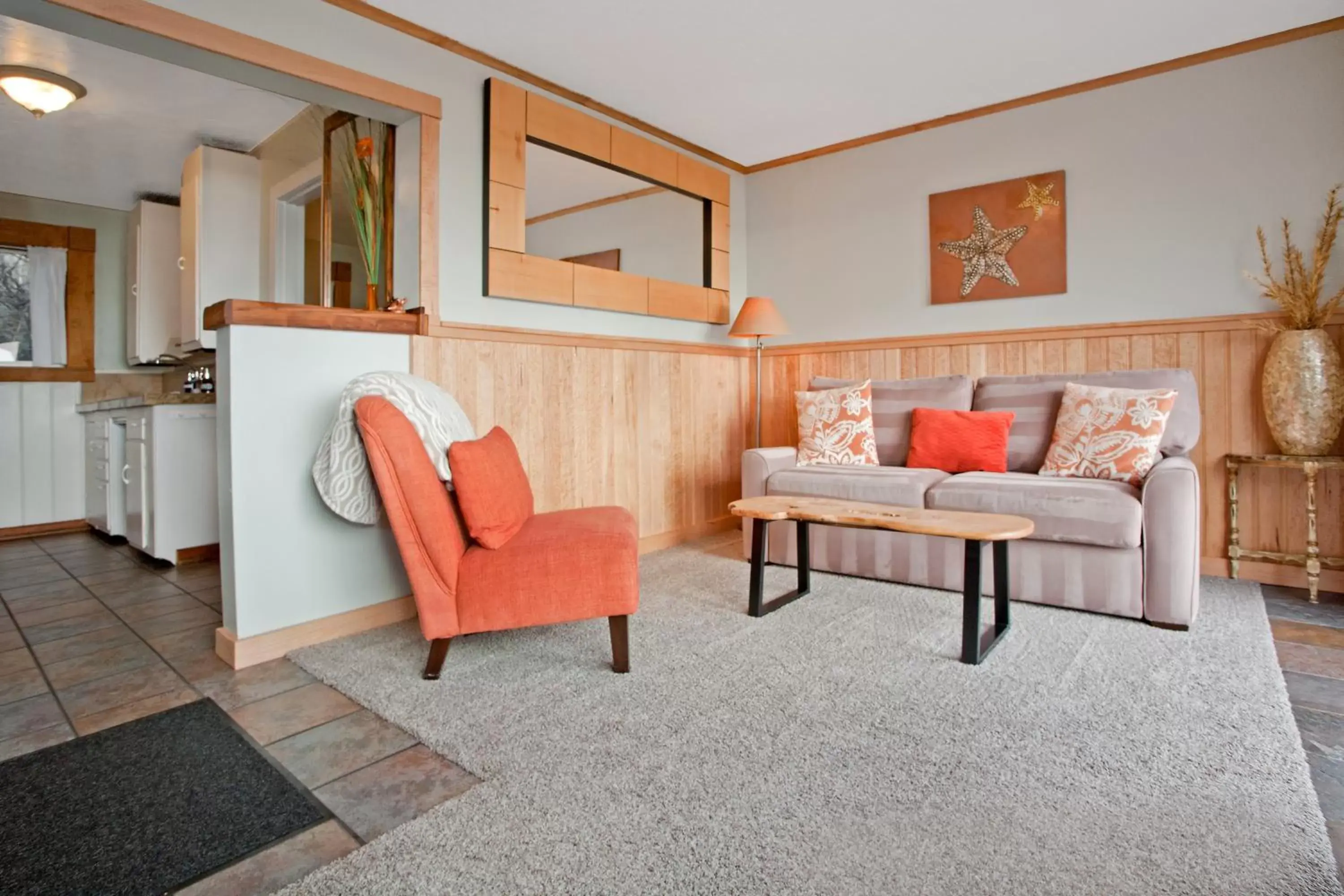 Seating Area in Agate Beach Motel