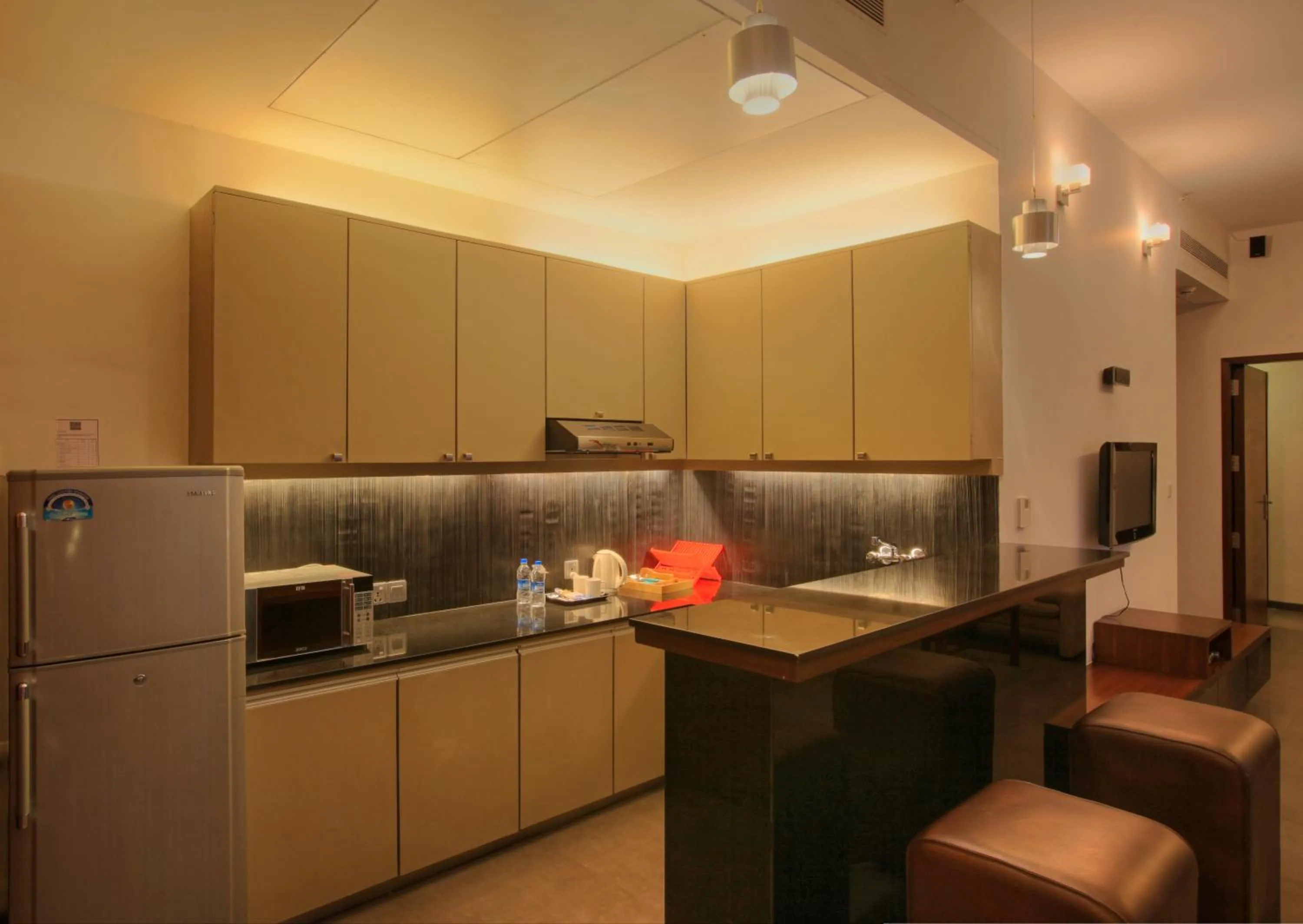 Kitchen or kitchenette in Hotel Parc Estique