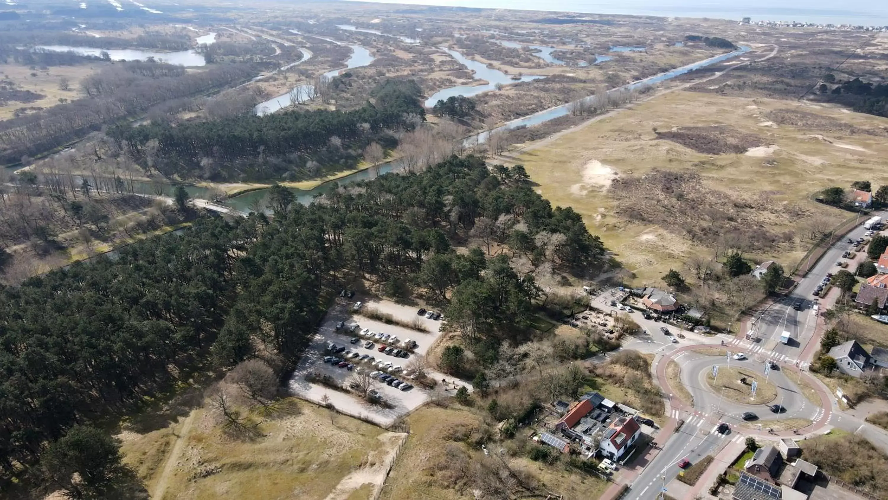 Bird's eye view, Bird's-eye View in B&B het duinhuisje met jacuzzi