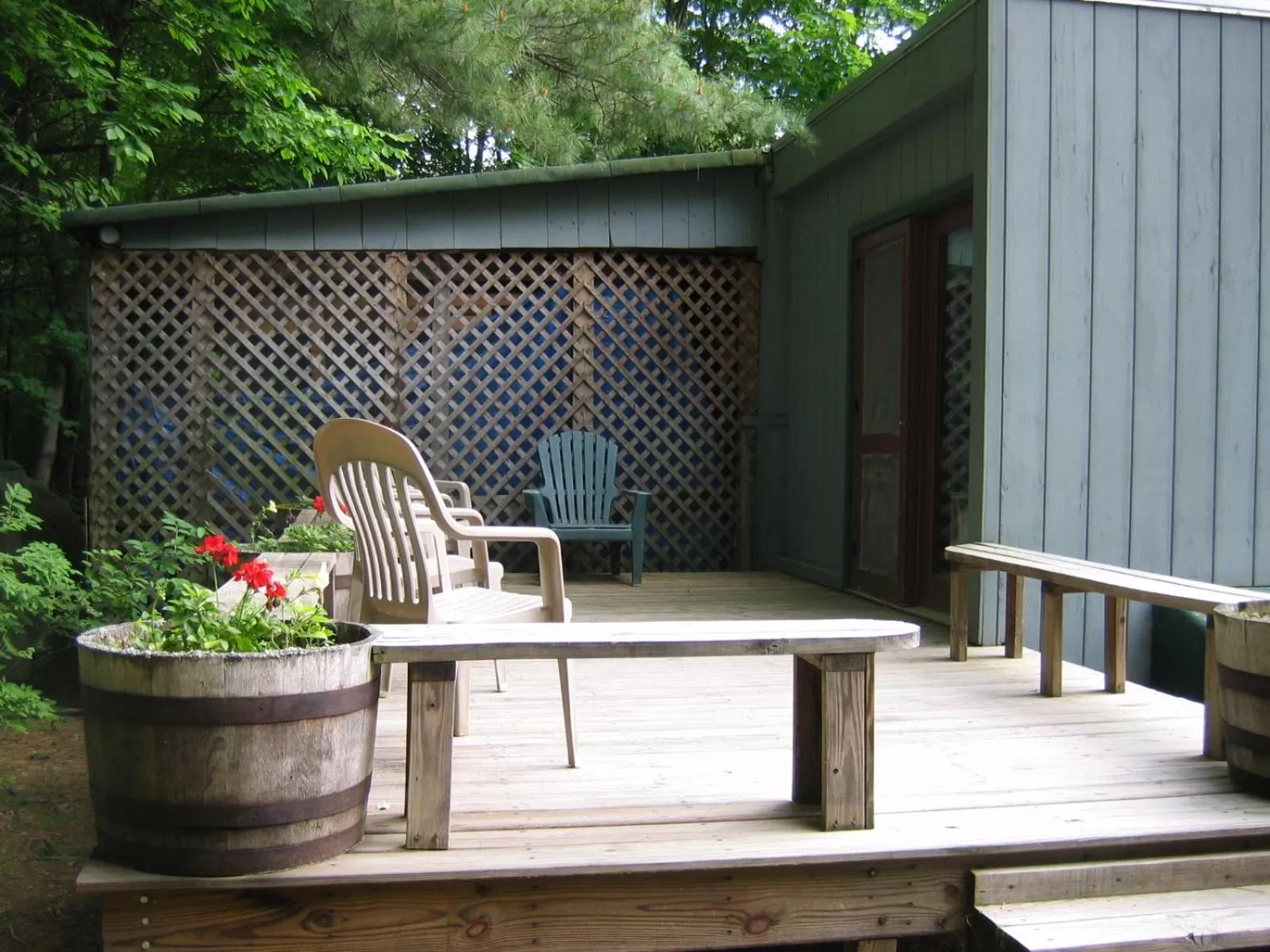 Patio in Trails End Inn