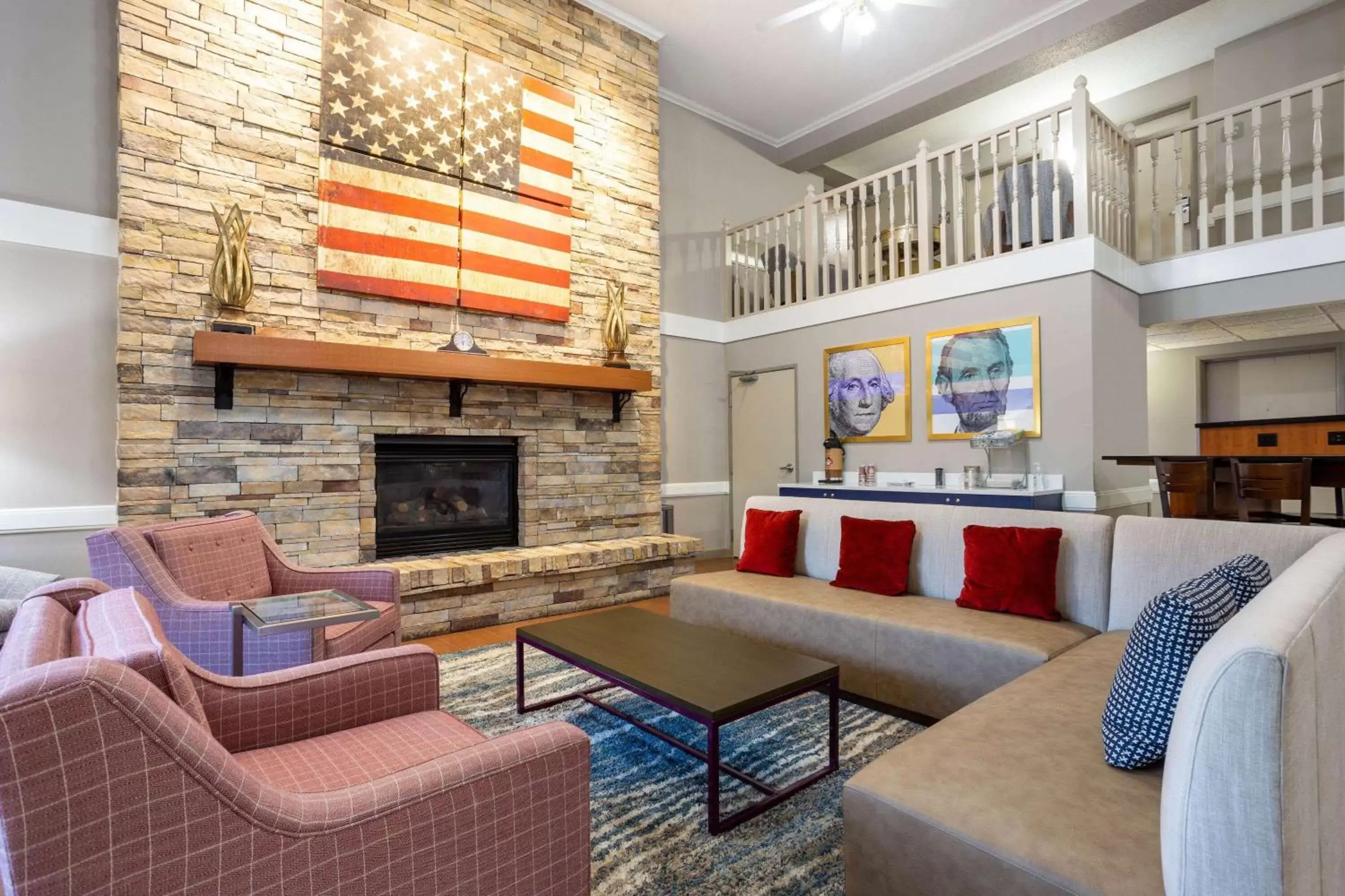 Lobby or reception, Seating Area in AmericInn by Wyndham Madison South